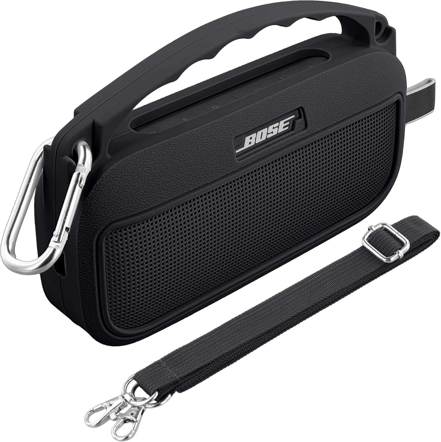 Aenllosi Soft Silicone Case Replacement for Bose New SoundLink Flex 2nd Gen Bluetooth Portable Speaker (Black) : Electronics thumbnail 2