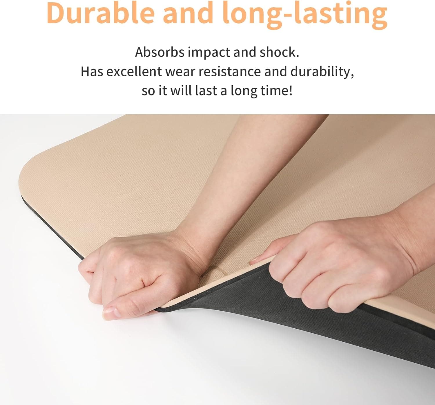 PAIDU Yoga Mat Non Slip Anti-tear,extra thick-2/5 inch（10MM）High Resiliency Professional POE Yoga Mats for Women Men Kids,72"x24"inch,Workout, Yoga, Pilates and Floor Exercise, with Carrier Strap : Sports &amp; Outdoors thumbnail 4