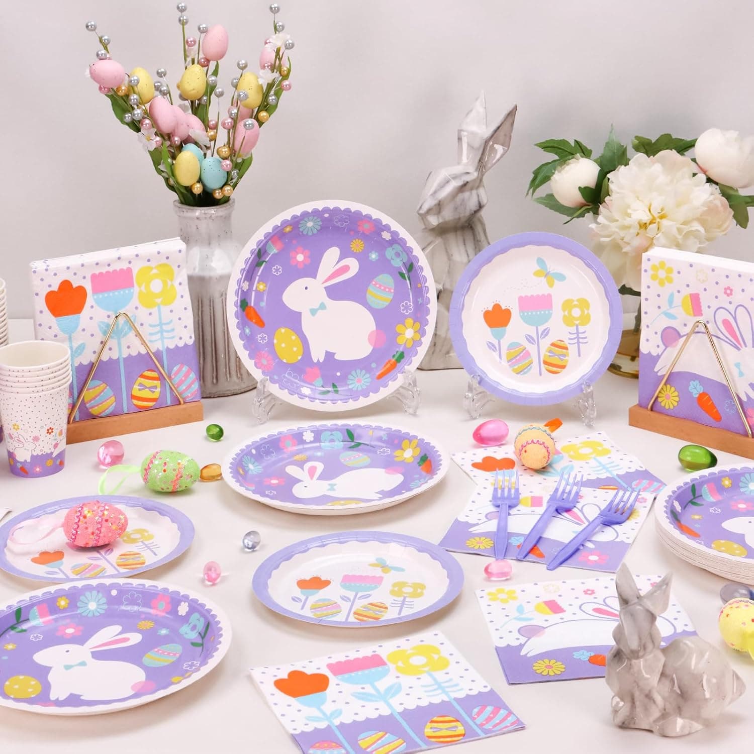 Bunny Hop Easter Party Disposable Tableware Set for 24 thumbnail 3