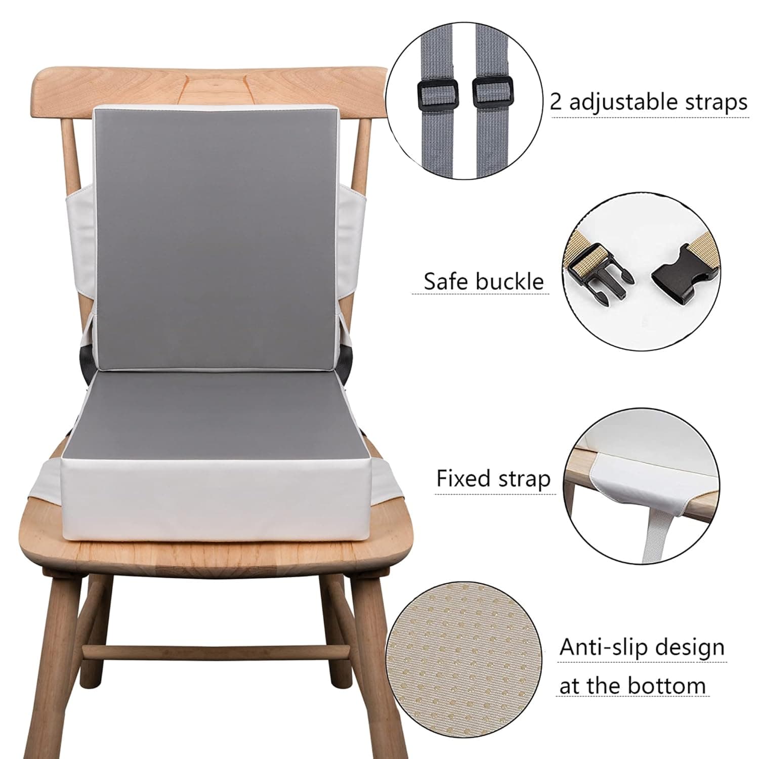 Kalawen Booster Seat for Kids - 2 Pack with Safety Buckles thumbnail 3