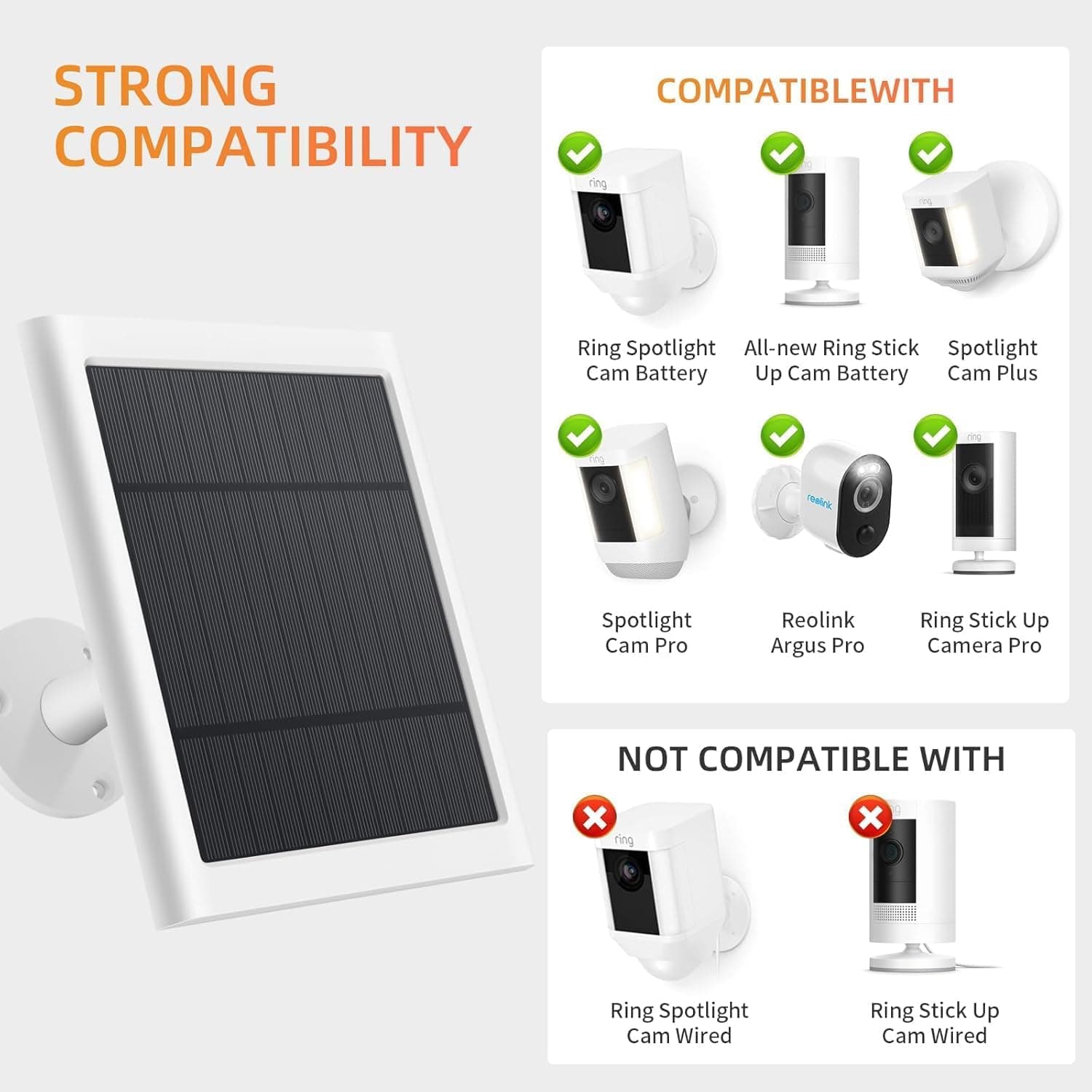 Solar Panel Charger for Ring Cameras - 2 Pack thumbnail 2