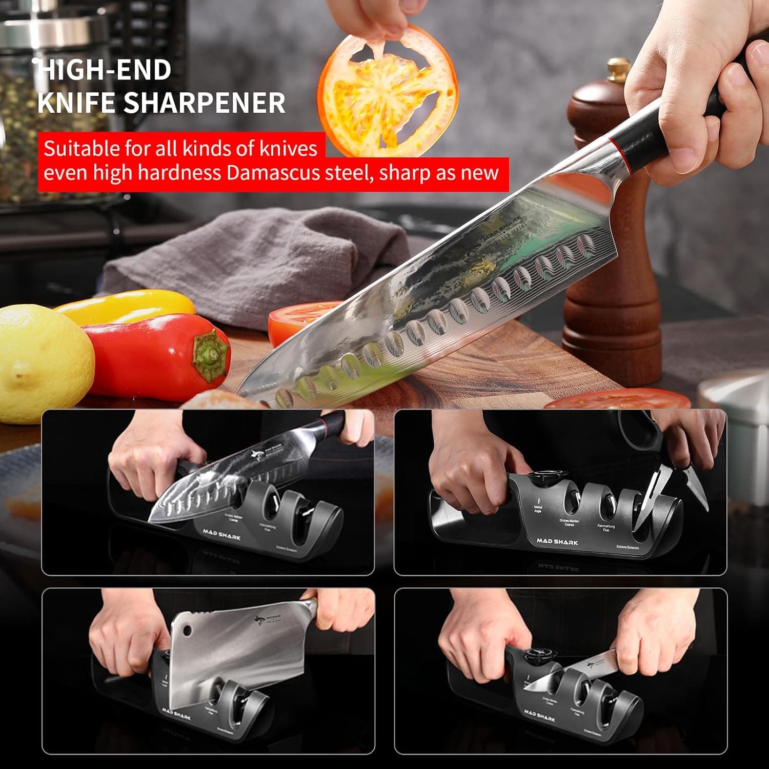 MAD SHARK Handheld Knife Sharpener with Adjustable Angles thumbnail 3