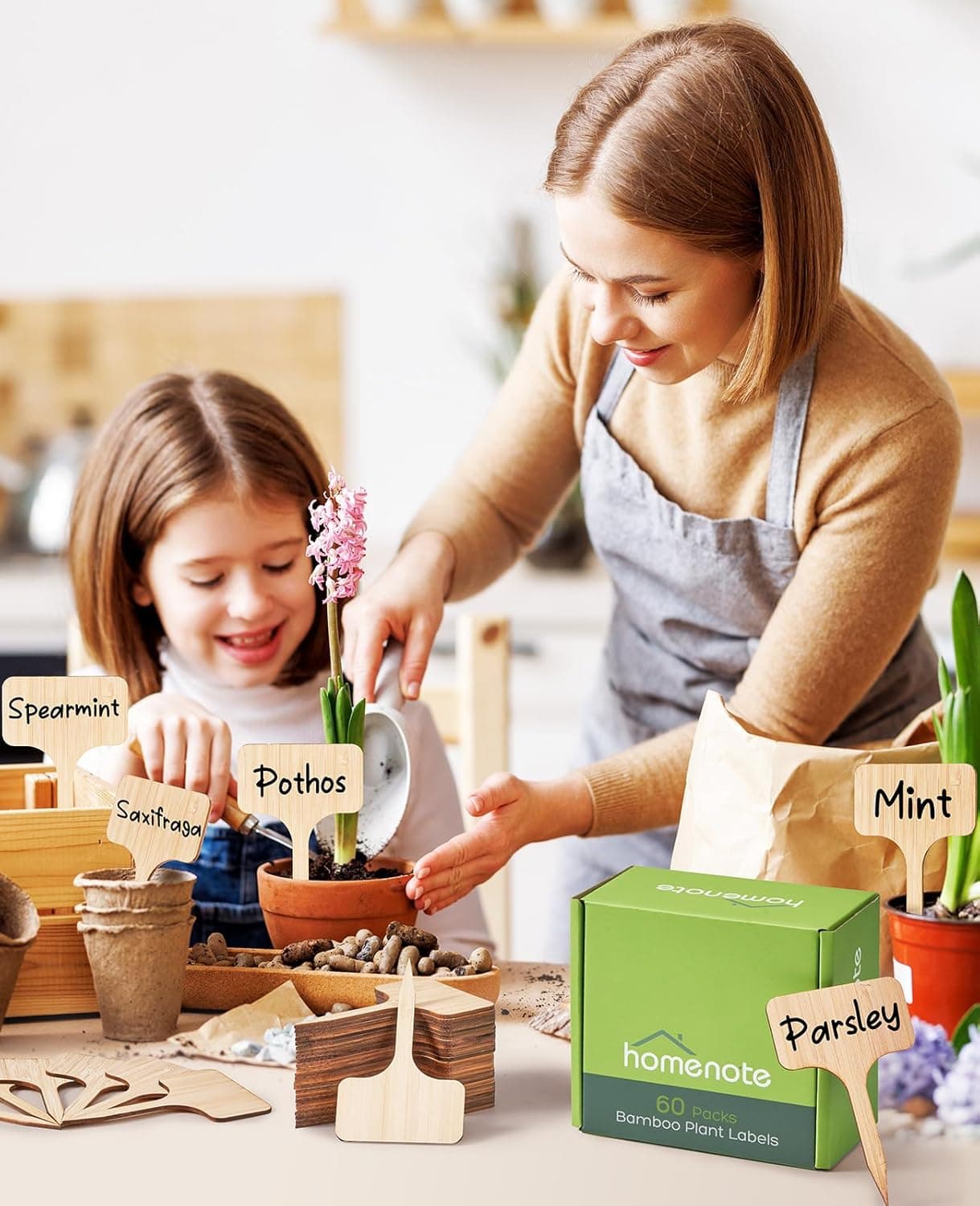 Homenote Bamboo Plant Labels - 60 Piece Set thumbnail 2