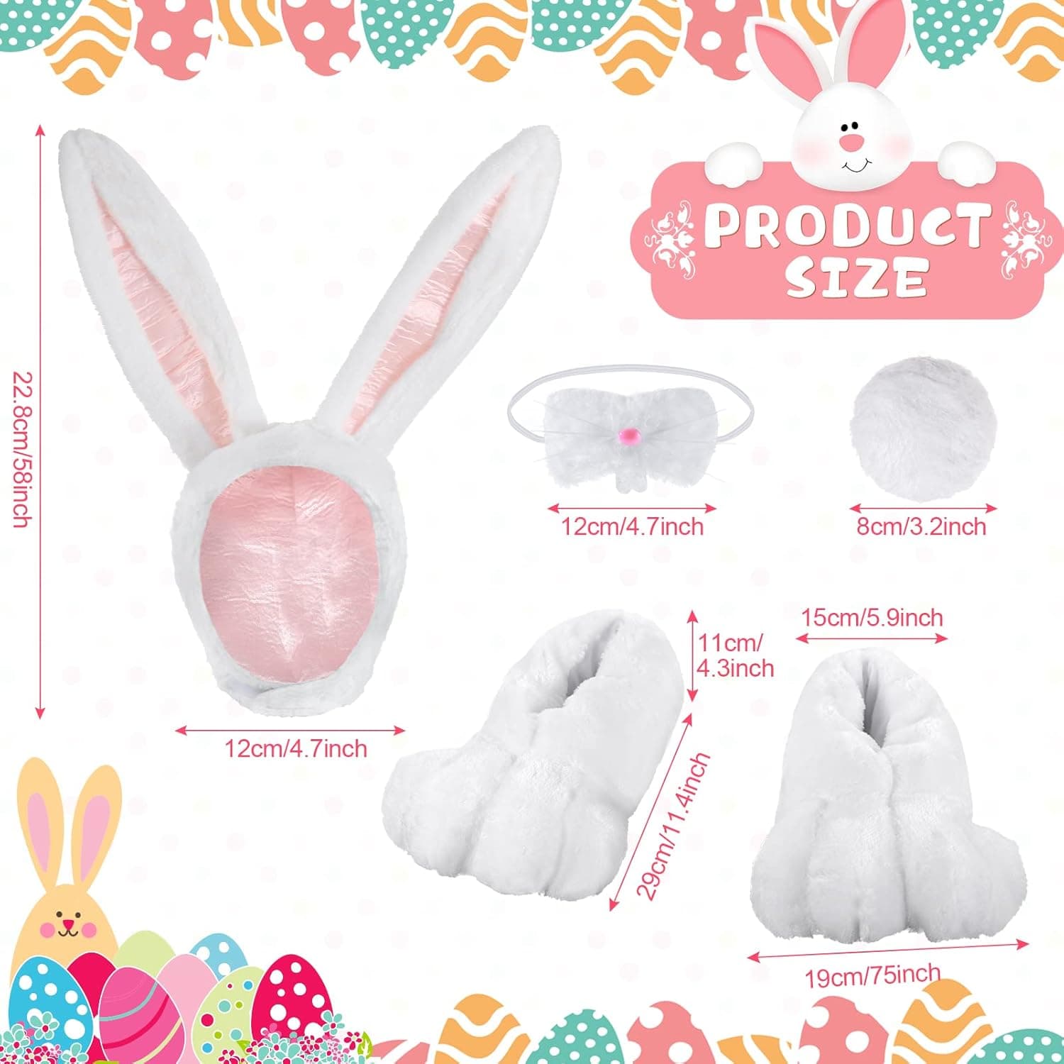 Tigeen Easter Bunny Plush Costume - Adult White Rabbit Unisex thumbnail 2