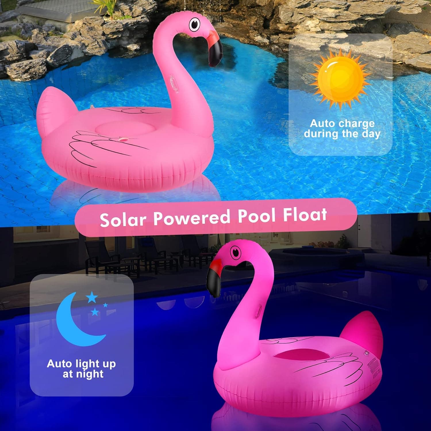 Solar Powered LED Pool Float with Cup Holder thumbnail 2