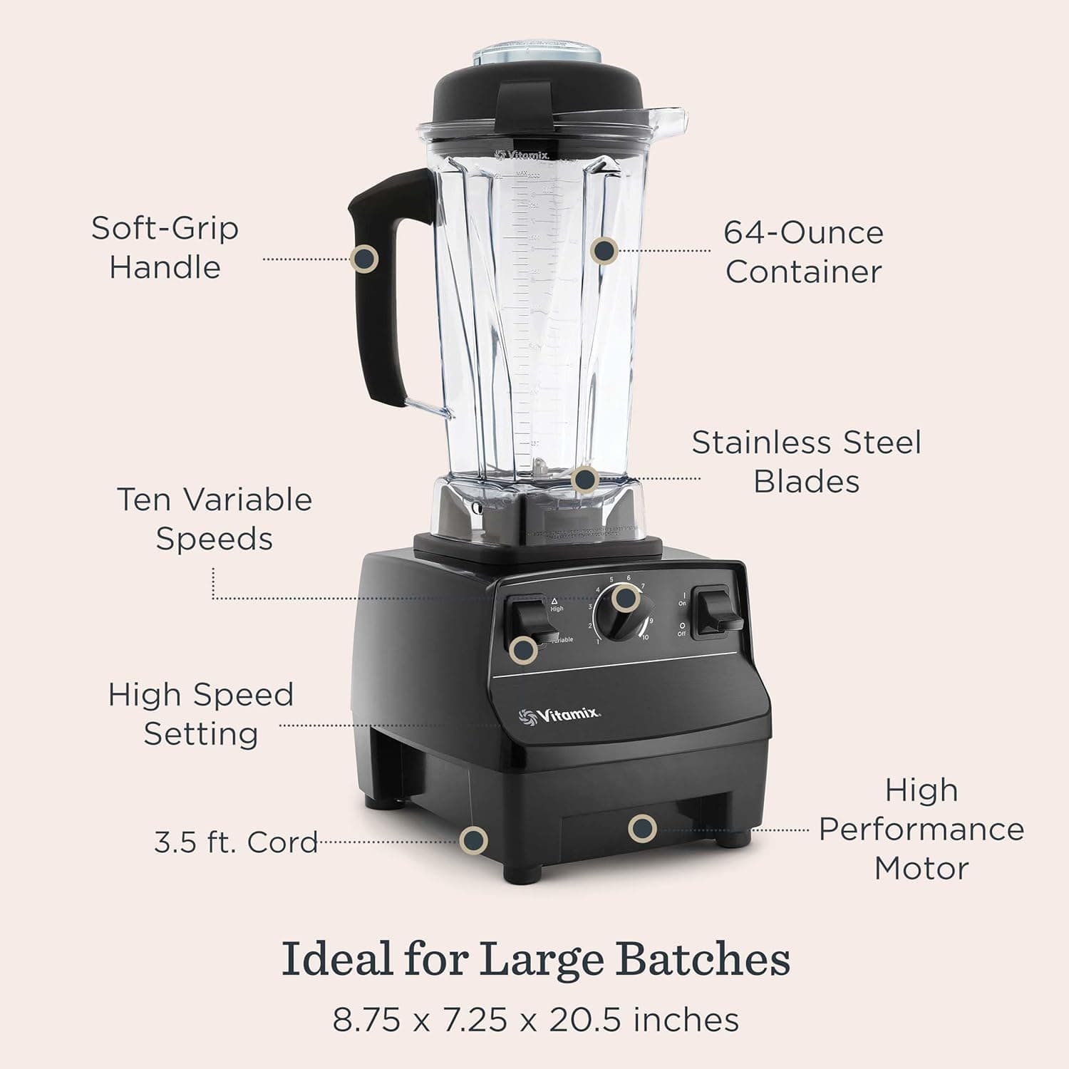 Vitamix 5200 Professional-Grade Blender thumbnail 4
