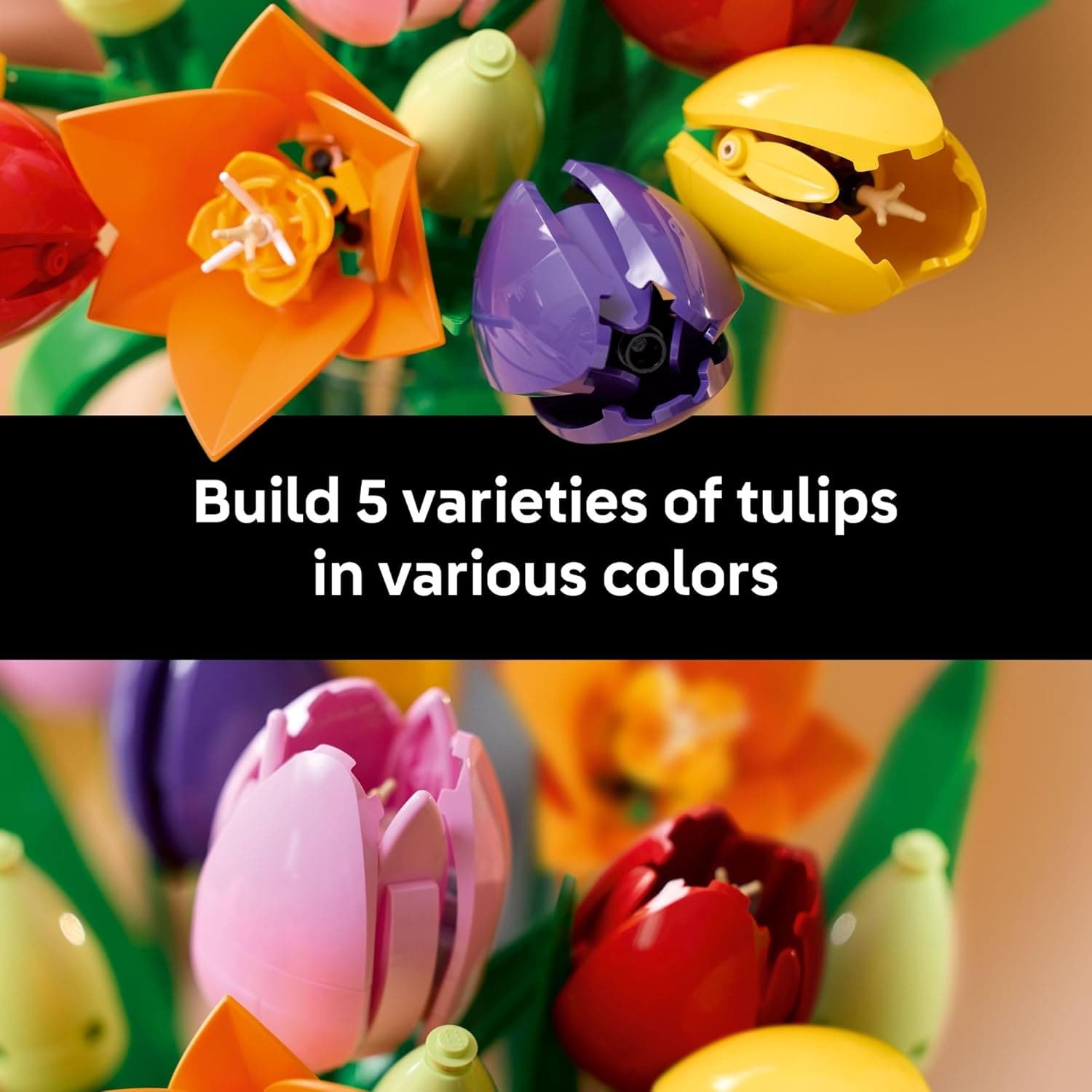 LEGO Botanicals Tulip Bouquet - Building Set for Adults, Women &amp; Men, Ages 18+ - Gift for Easter - Bedroom, Book Shelf &amp; Office Decor - Artificial Flowers Crafting Kit - 11501 : Toys &amp; Games thumbnail 4