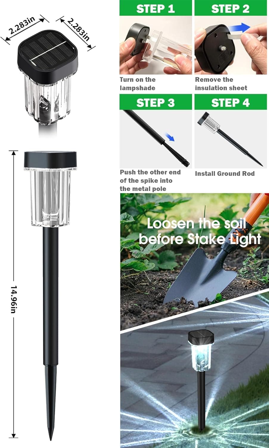 Solar Pathway Lights Outdoor 12 Pack thumbnail 5