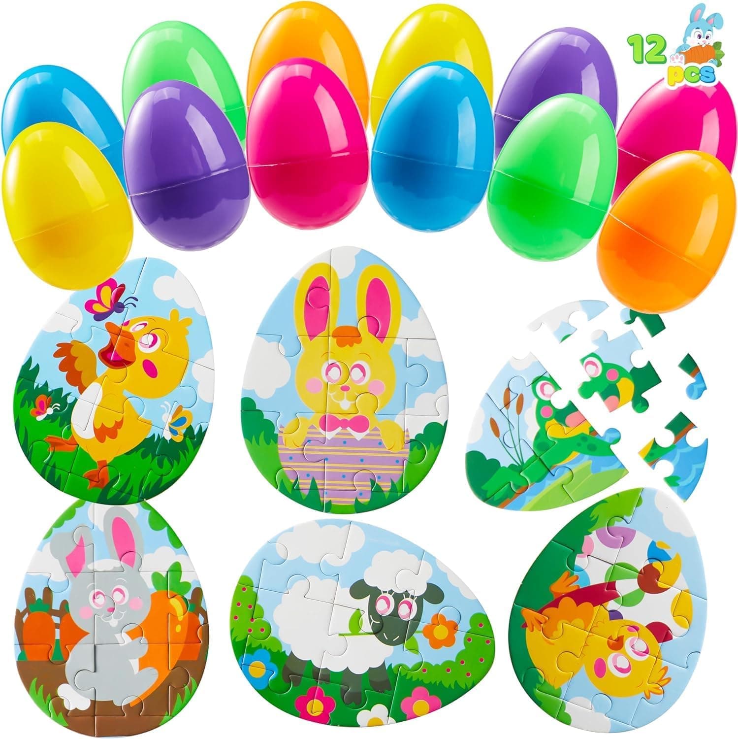 JOYIN 12 Piece Easter Eggs Jigsaw Puzzle Set image 1