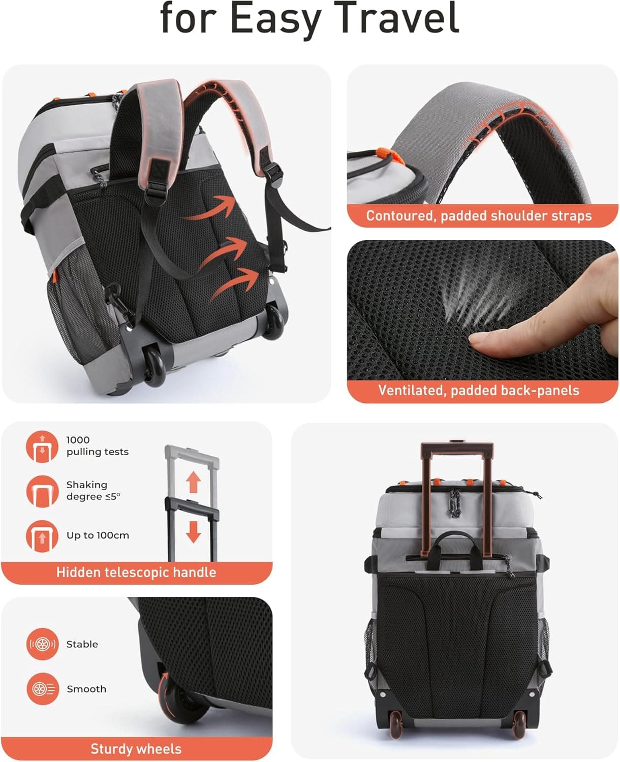 TOURIT 50-Can Rolling Backpack Cooler thumbnail 5