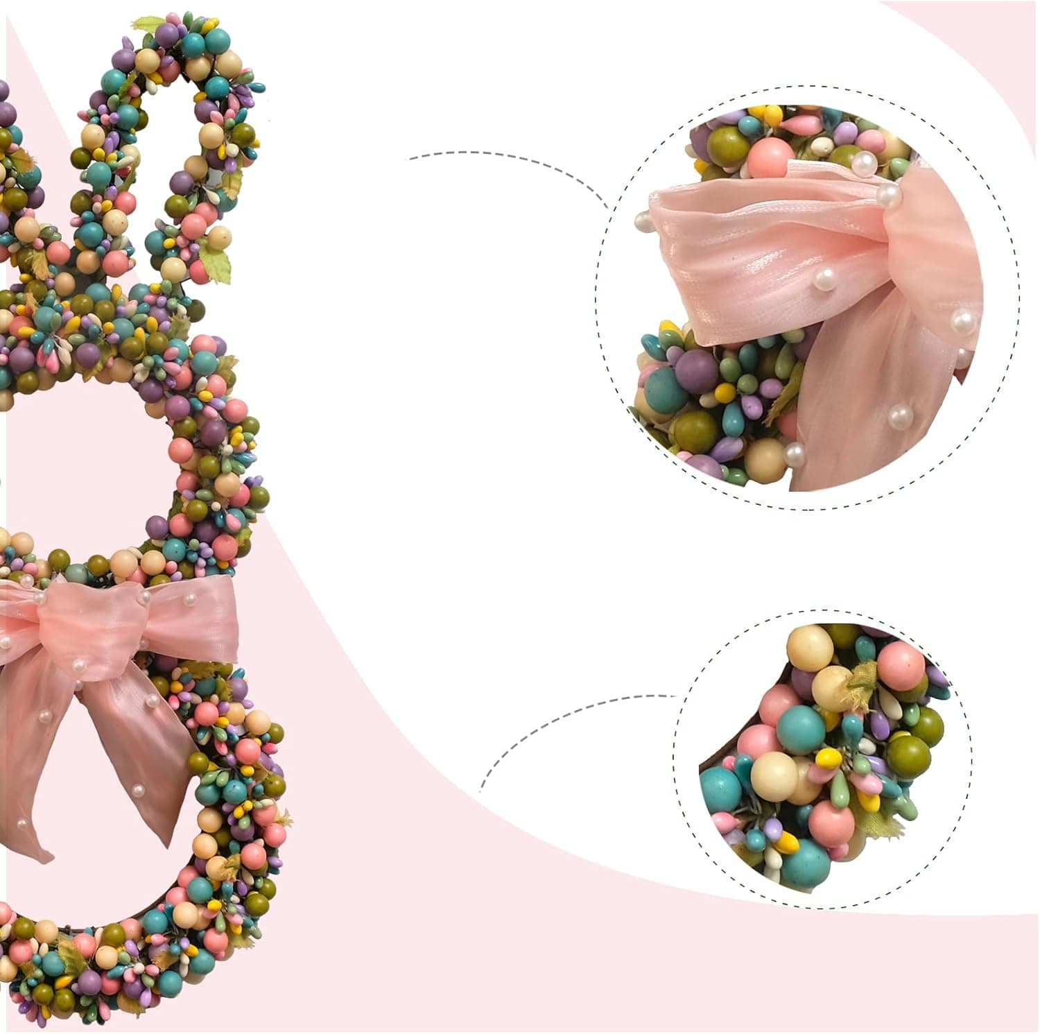 18 Inch Easter Bunny Berries Wreath thumbnail 2