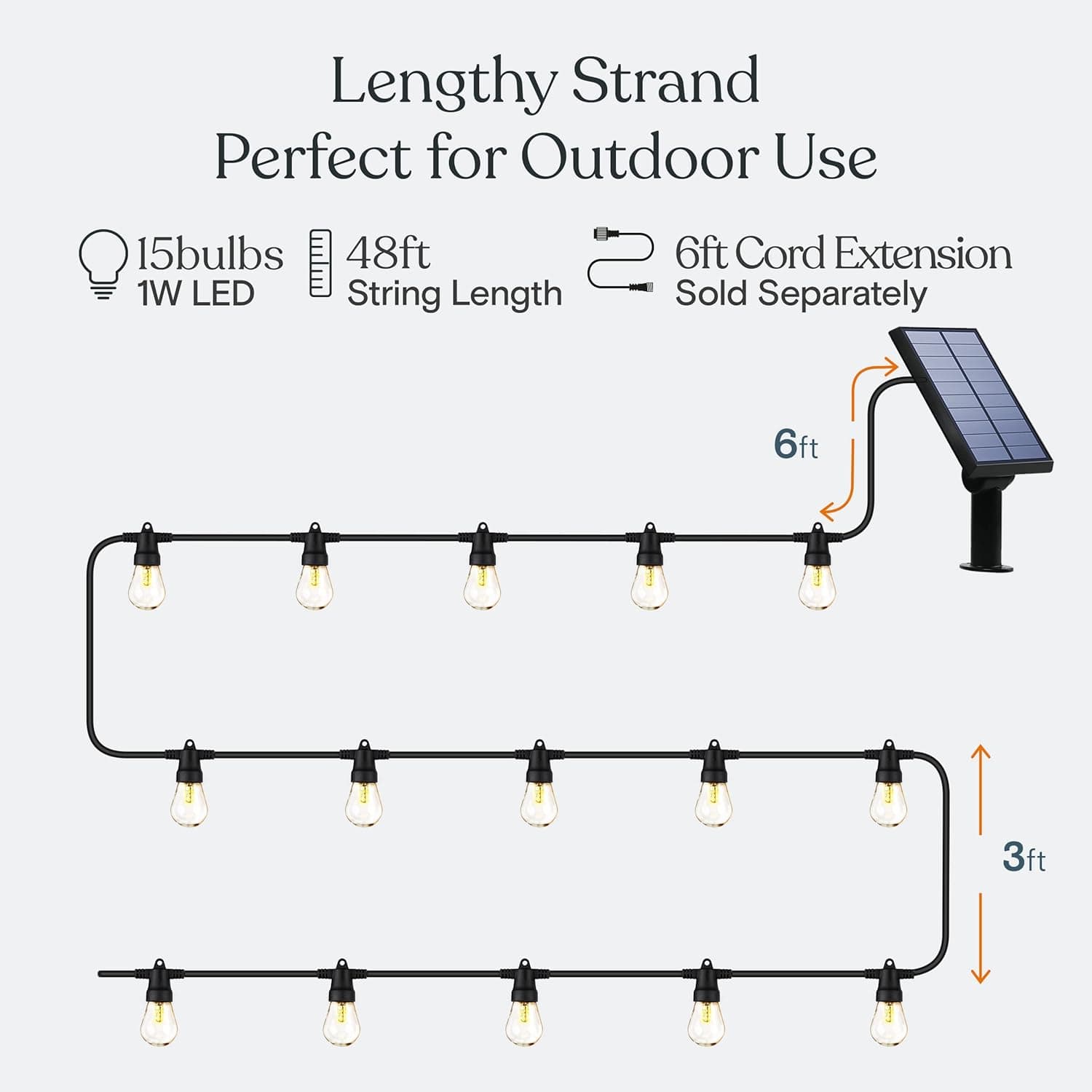 Brightech Ambience Pro Solar Powered Outdoor String Lights thumbnail 3