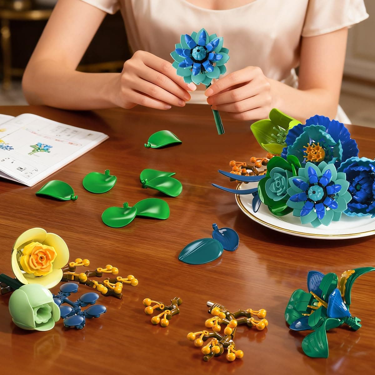 PLAXSOON Flowers Building Set with Vase - Botanical Collection thumbnail 4