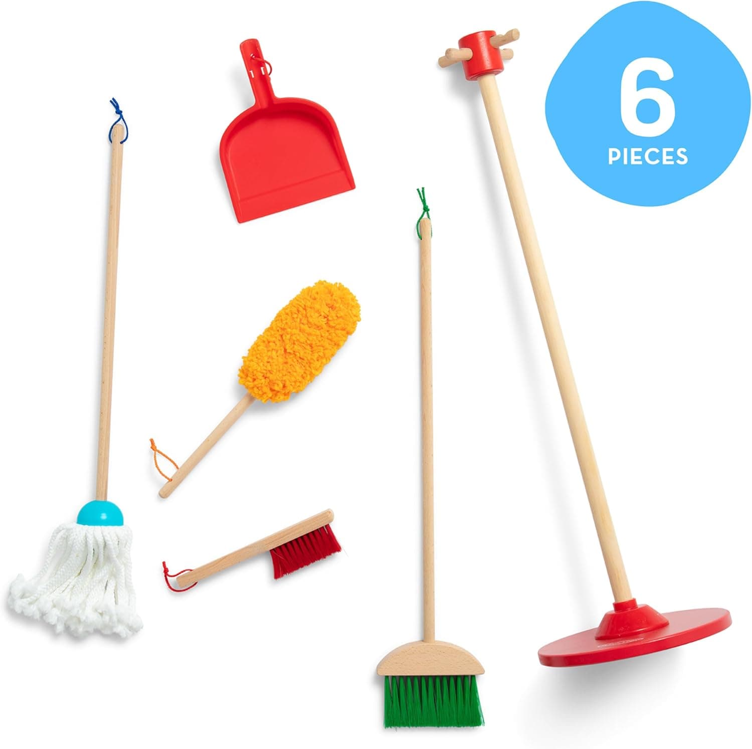 Melissa & Doug Dust Sweep Mop 6-Piece Toddler Cleaning Set thumbnail 4