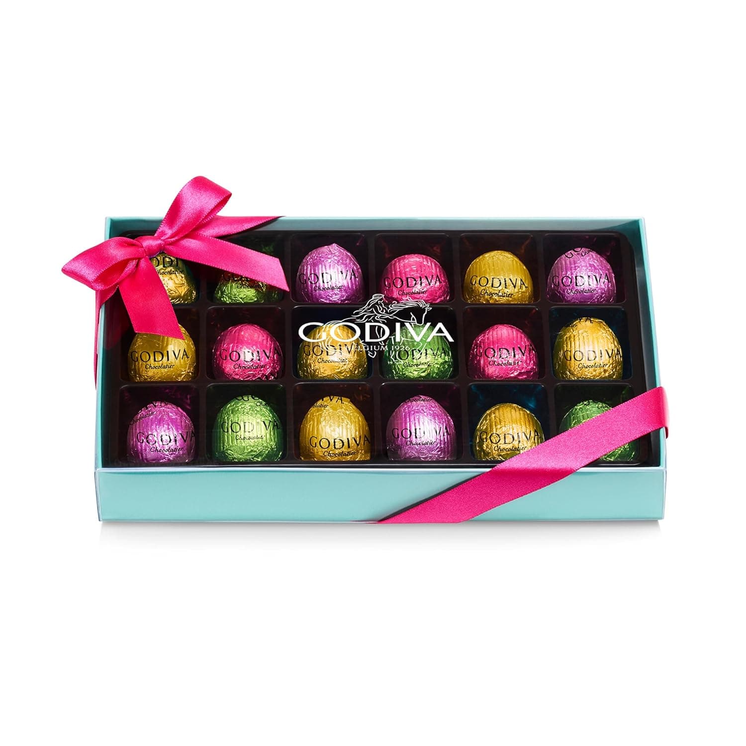 Godiva Chocolate Easter Egg Gift Box - Assorted Milk & Dark Chocolate Mini Eggs, 18 Pieces image 1
