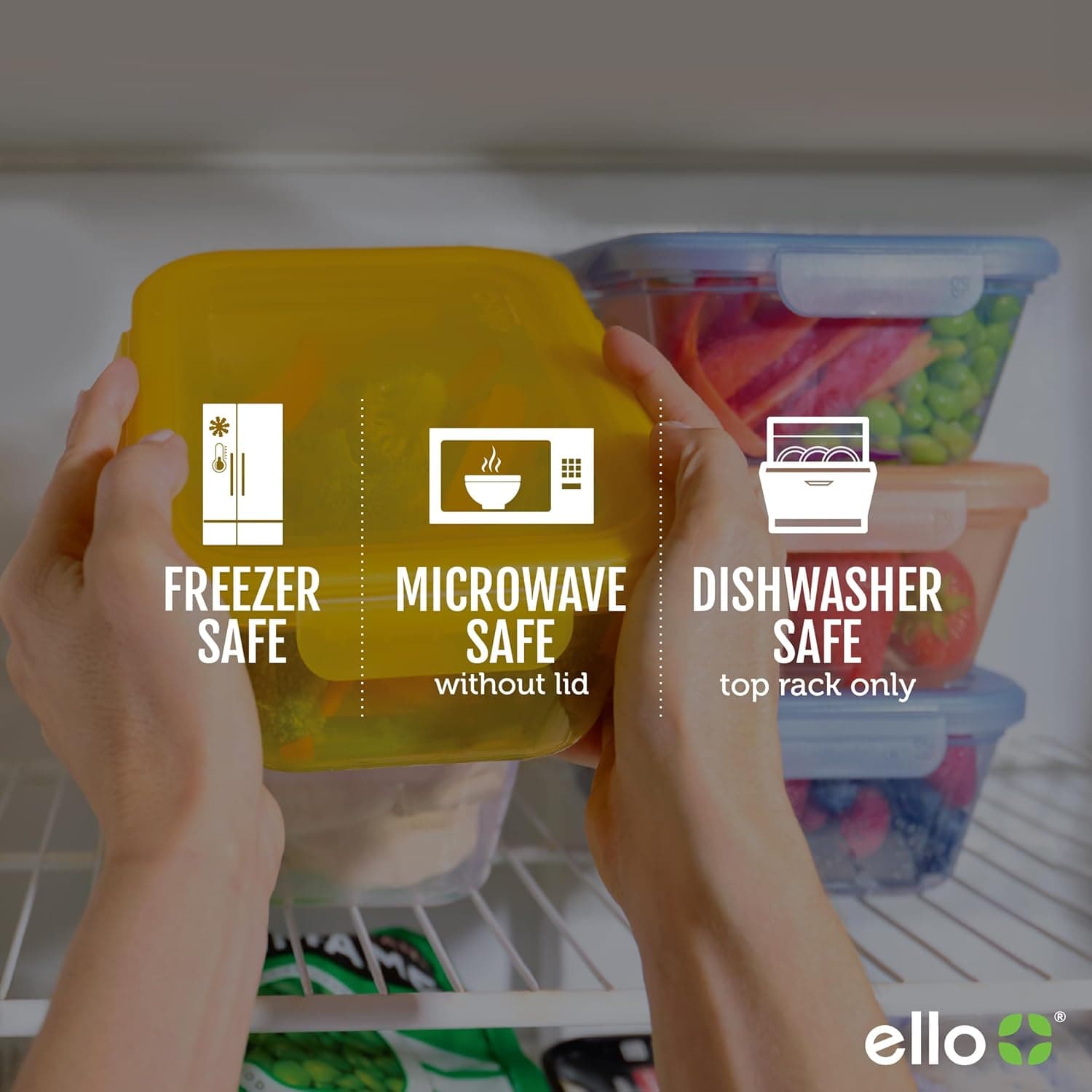 Ello Snap & Nest 10-Piece 4.5 Cup Plastic Meal Prep Set thumbnail 5