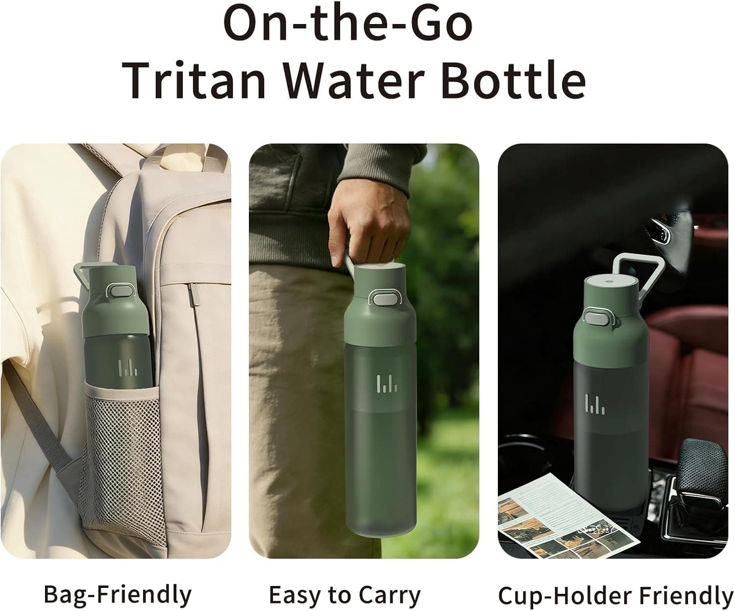 Levore 26oz Clear Water Bottle with One-Hand Flip Lid thumbnail 5