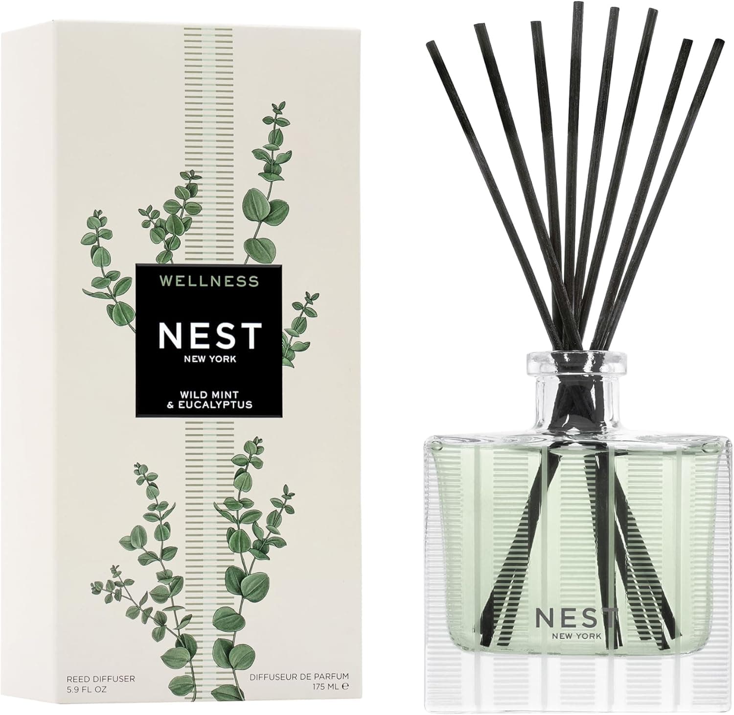 NEST New York Wild Mint & Eucalyptus Reed Diffuser image 1