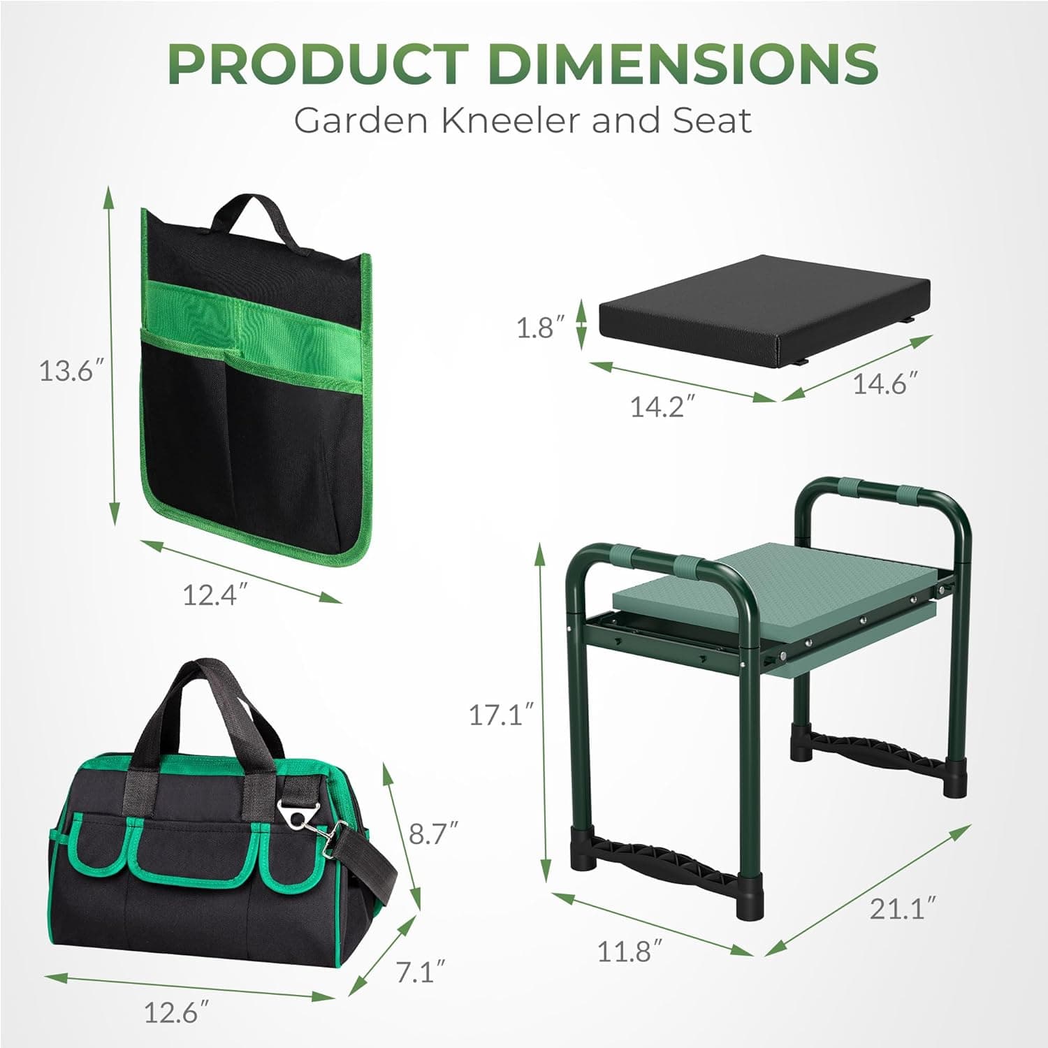 Walensee Foldable Garden Kneeler and Seat with Tool Bag thumbnail 3