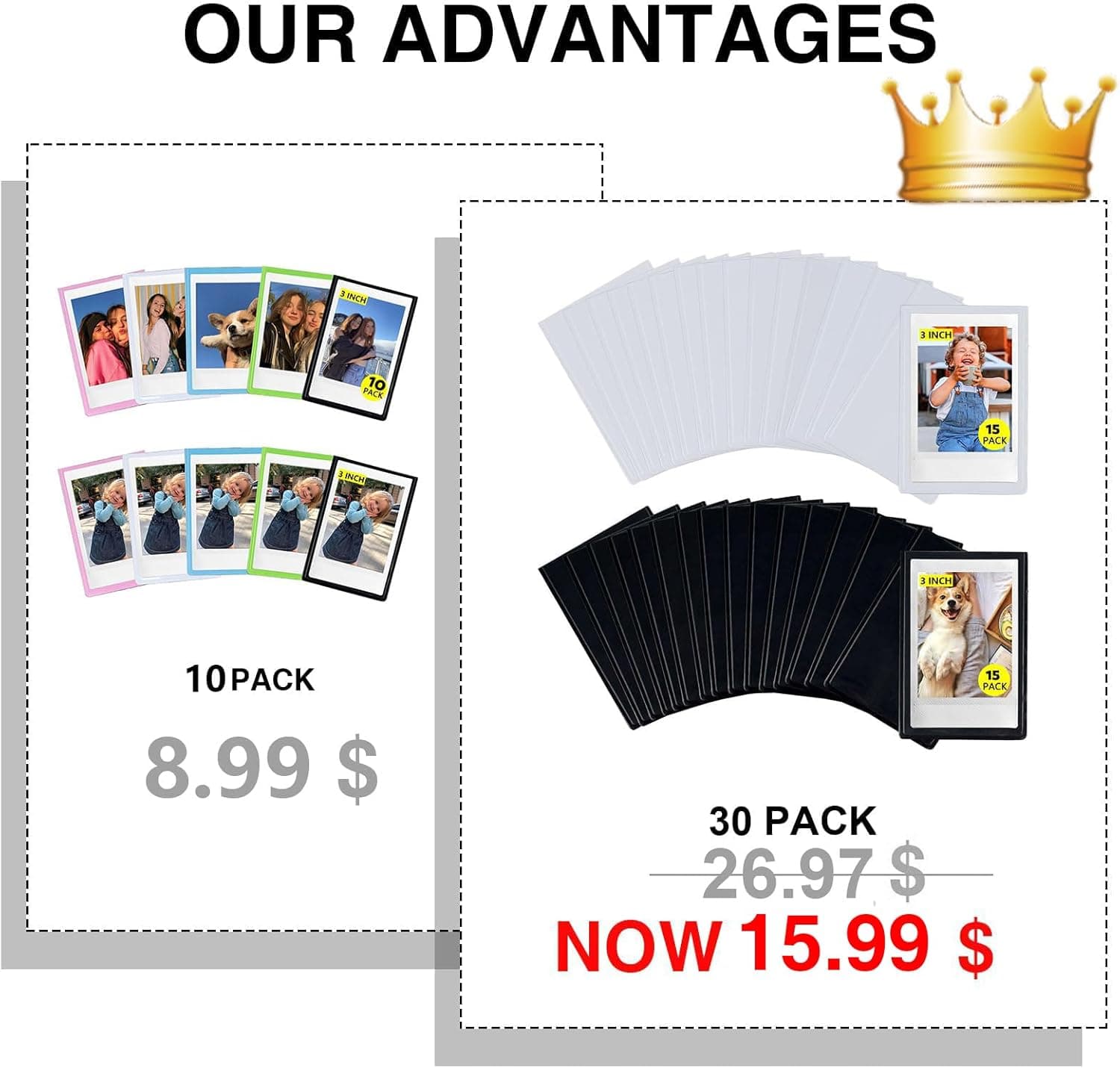 CAIYOULE 30 Pack Mini Magnetic Pocket Picture Frames thumbnail 3