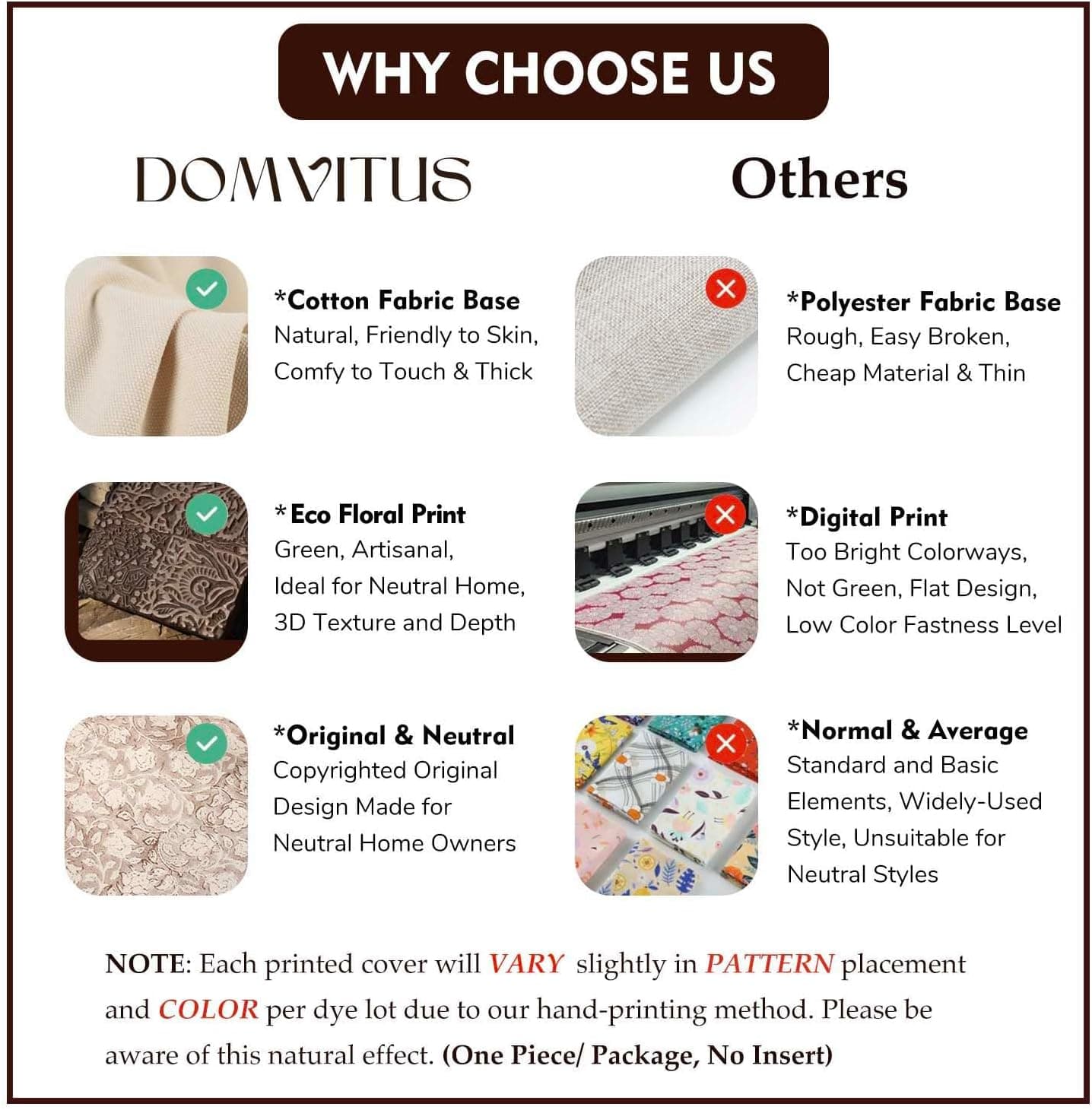 DOMVITUS Floral Pillow Covers 18x18, Throw Pillows for Couch, Floral Print Pillow Cover, Decorative Neutral Accent Throw Pillow Covers for Living Room, 1PC, Taupe : Home &amp; Kitchen thumbnail 4