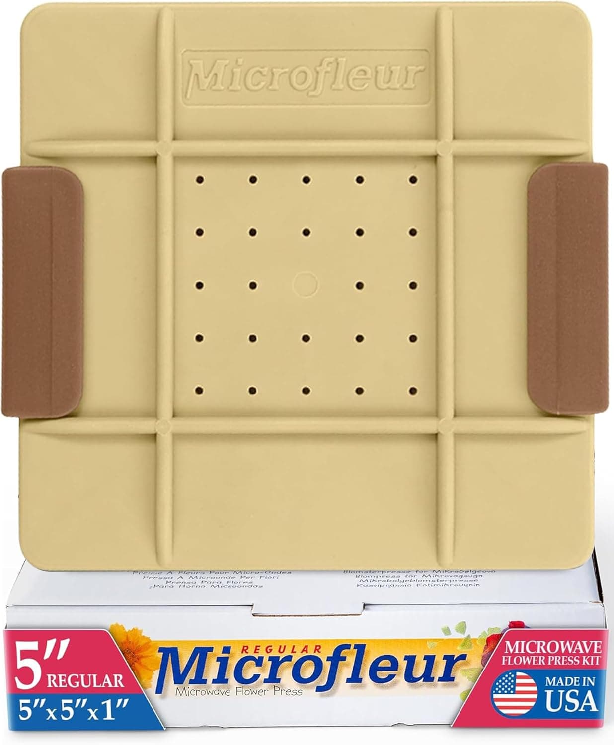 Microfleur Microwave Flower Art Press Kit for Kids and Adults - DIY with Washable Absorbent Cloth, Ideal for Plant Lovers 5" (13 cm) : Toys &amp; Games — Spring Gift Ideas gift idea