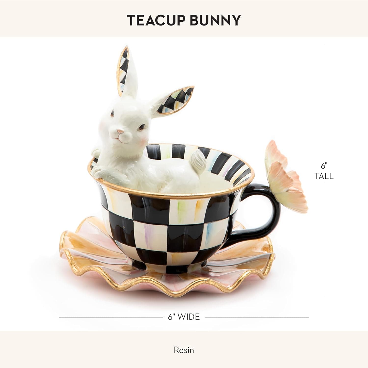 MACKENZIE-CHILDS Teacup Bunny Figurine thumbnail 4