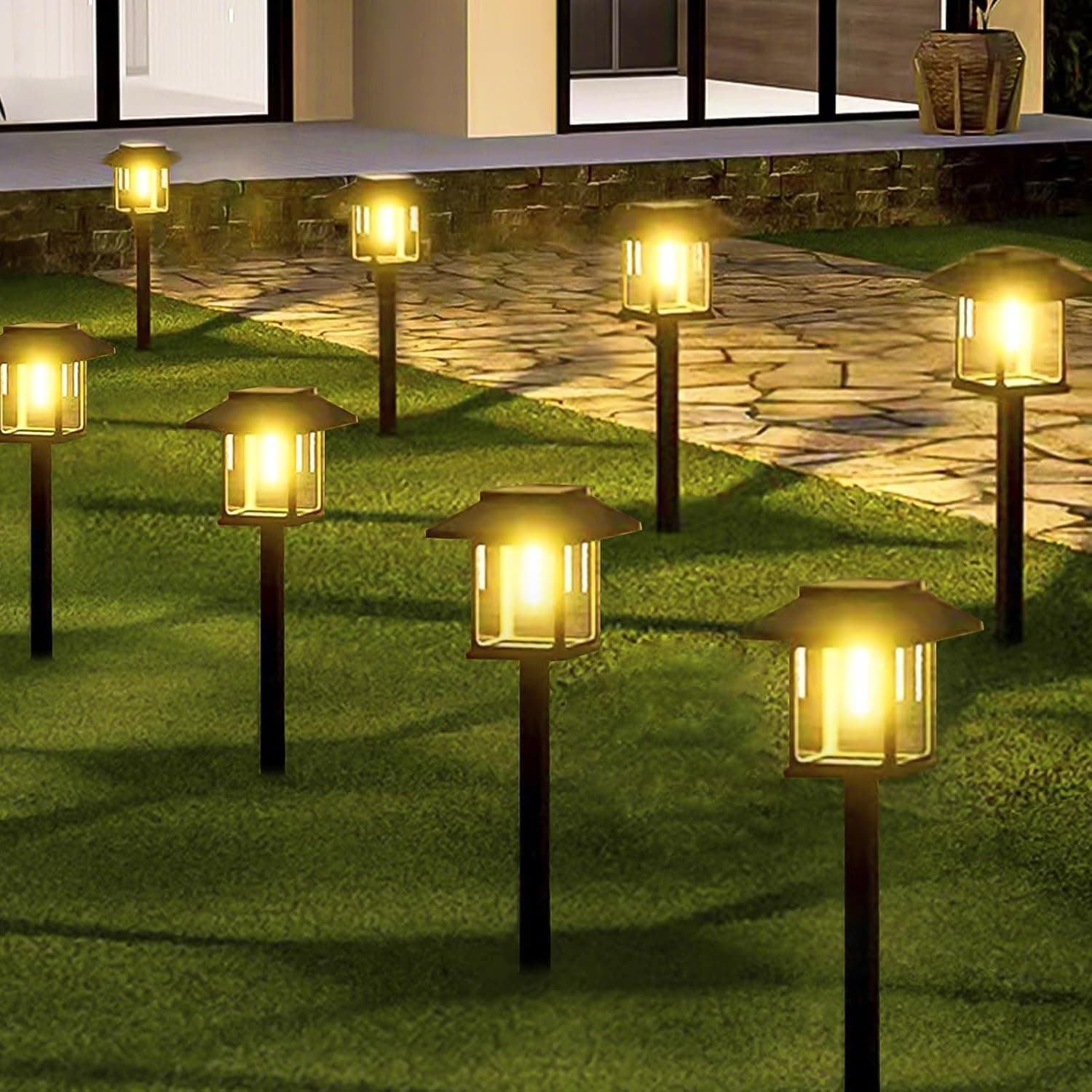 16-Pack Solar Pathway Lights with Auto On/Off — Easter Gifts gift idea