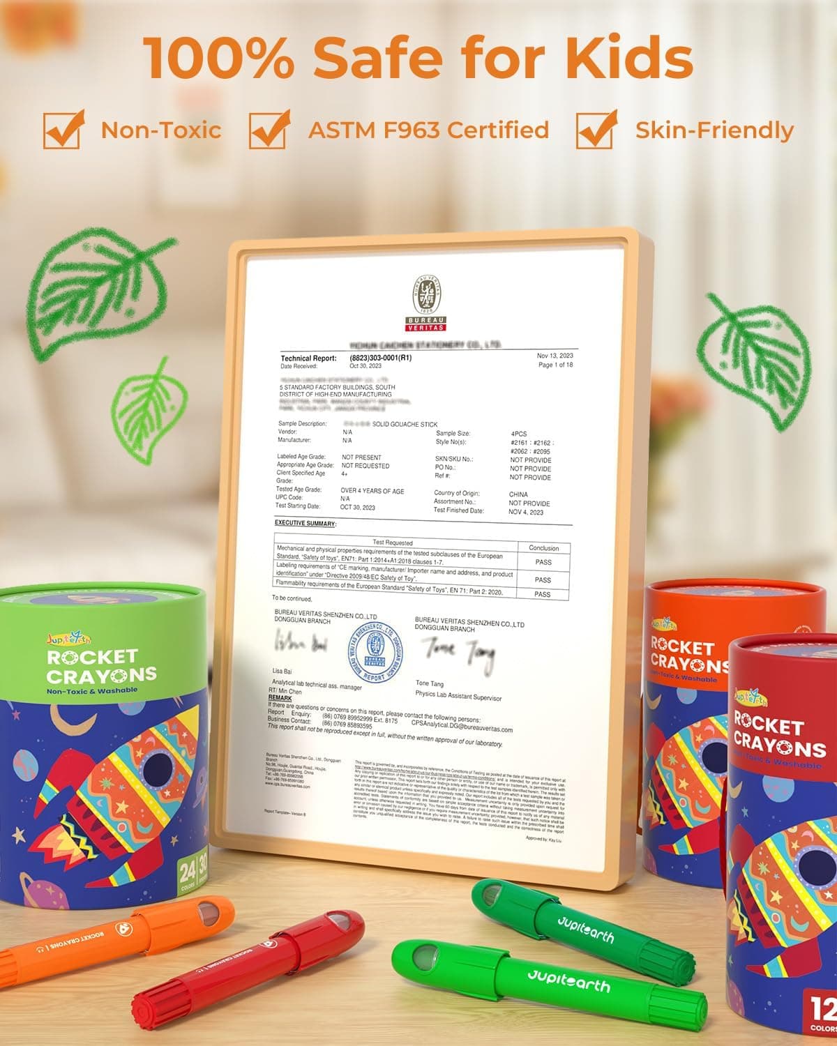 JUPITEARTH 12 Colors Twist Crayons for Toddlers 1-3, Non-Toxic Washable Crayons for Ages 4-8 with Storage Bucket, Ultra-Silky and Easy to Hold Art Supplies,Ideal Christmas Gift for Boys and Girls : Toys &amp; Games thumbnail 4