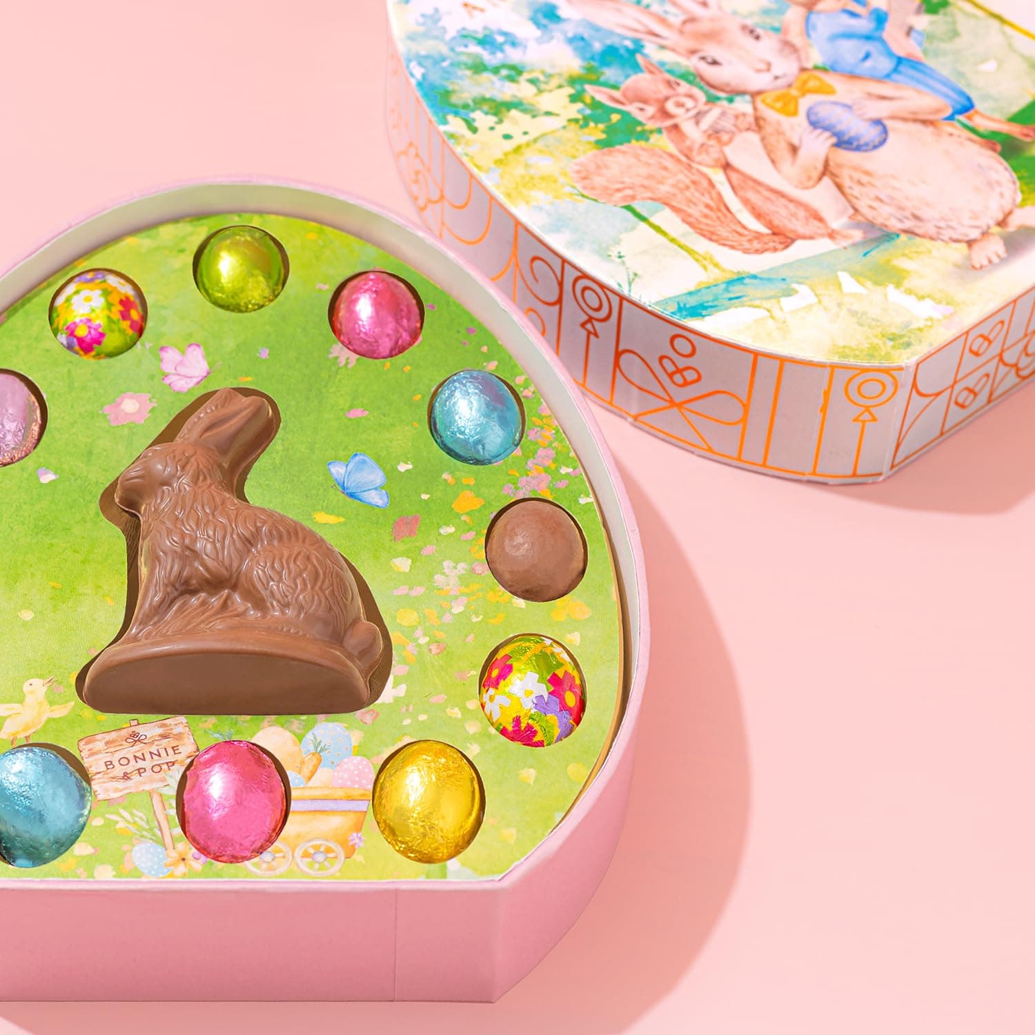 Easter Chocolate Gift Egg with Foiled Bunny & Chocolate Eggs by Bonnie and Pop thumbnail 3