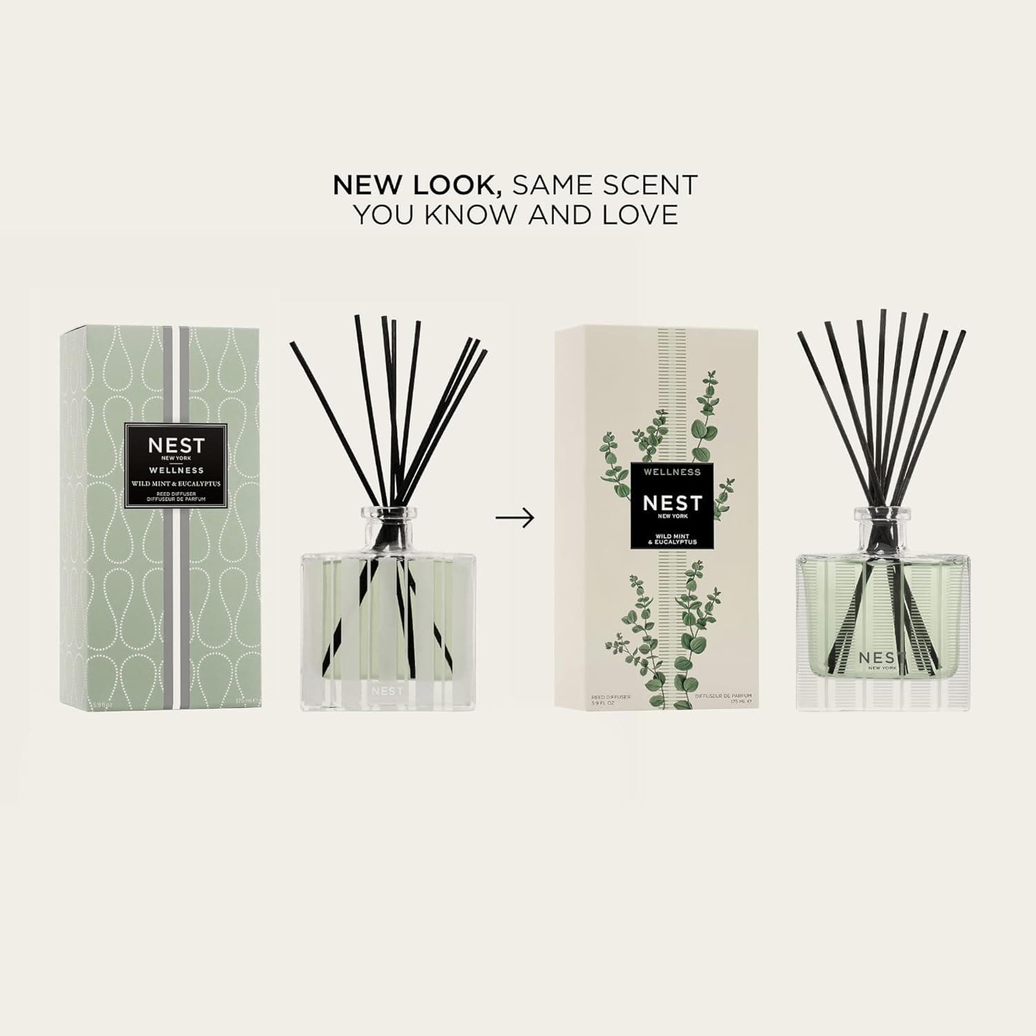 NEST New York Wild Mint & Eucalyptus Reed Diffuser thumbnail 2
