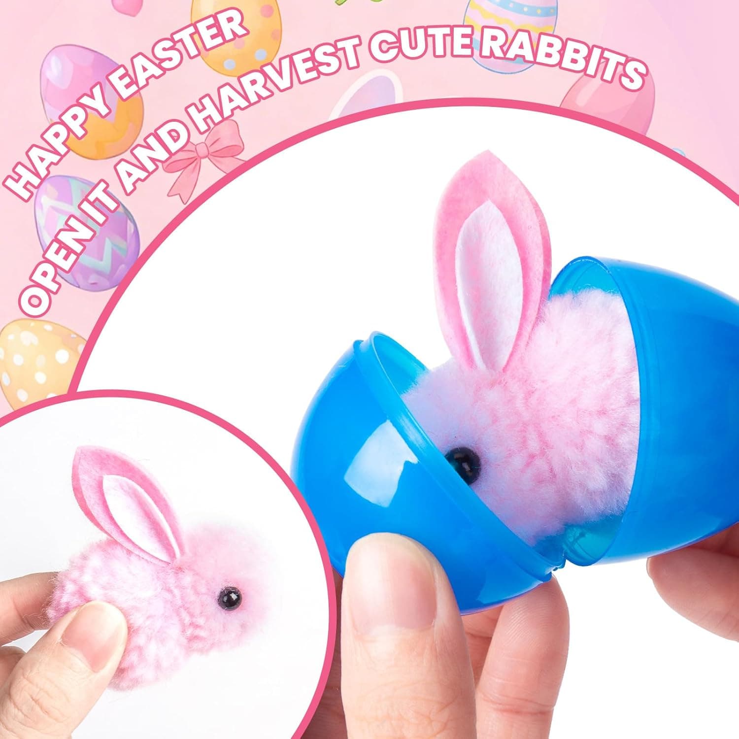 Aurdox 12 Pack Easter Egg Fillers Plush Bunny Toys thumbnail 3