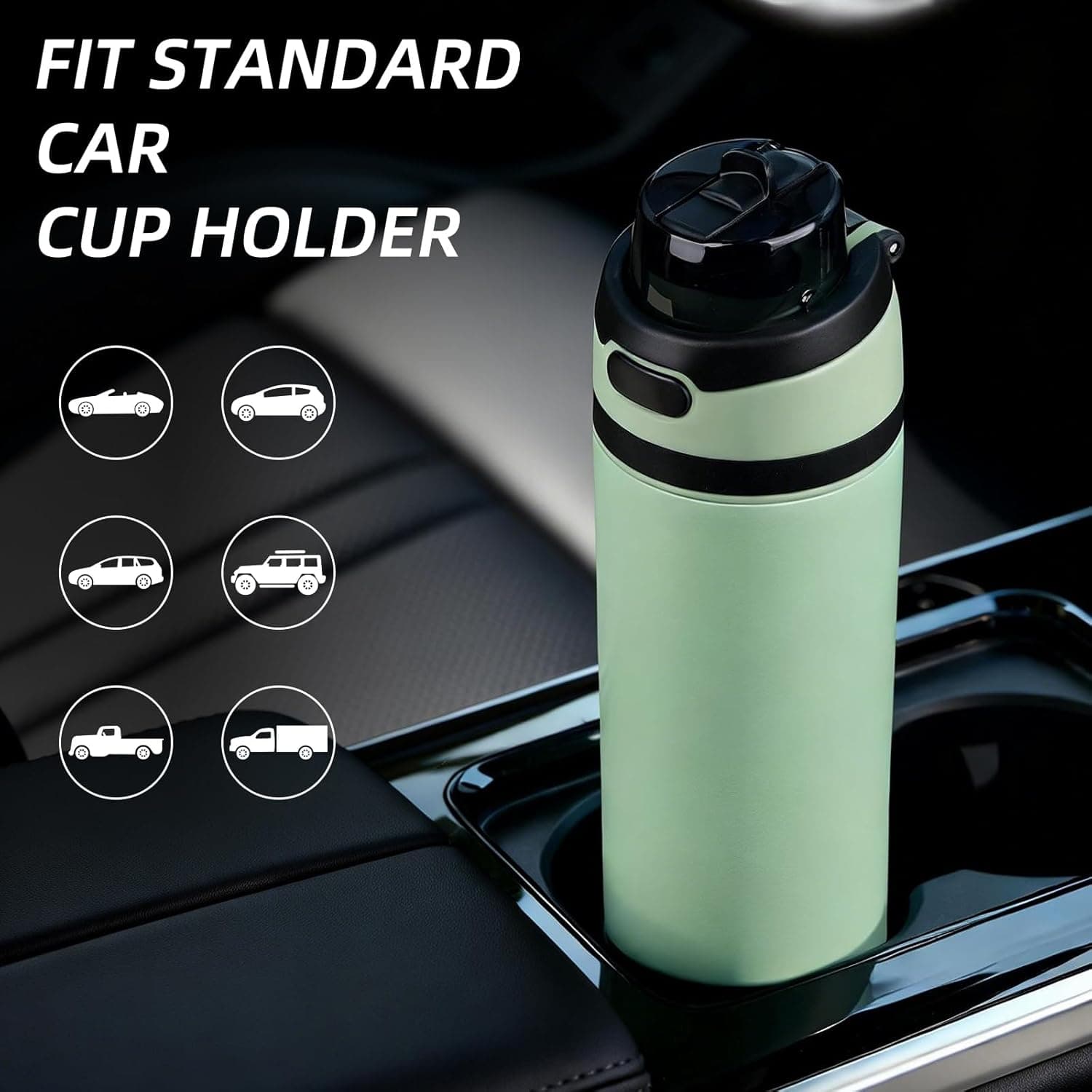 BJPKPK 25oz Insulated Water Bottle with 2-in-1 Straw Spout Lid - Lavender thumbnail 5