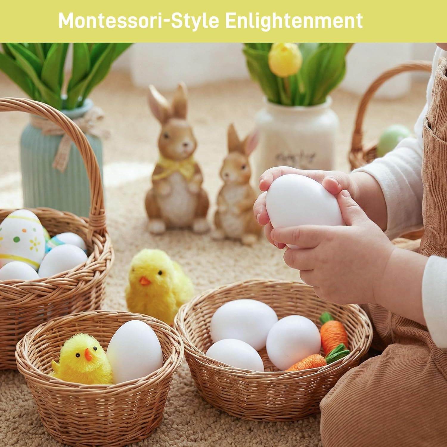 SallyFashion 30 PCS White Plastic Eggs thumbnail 5