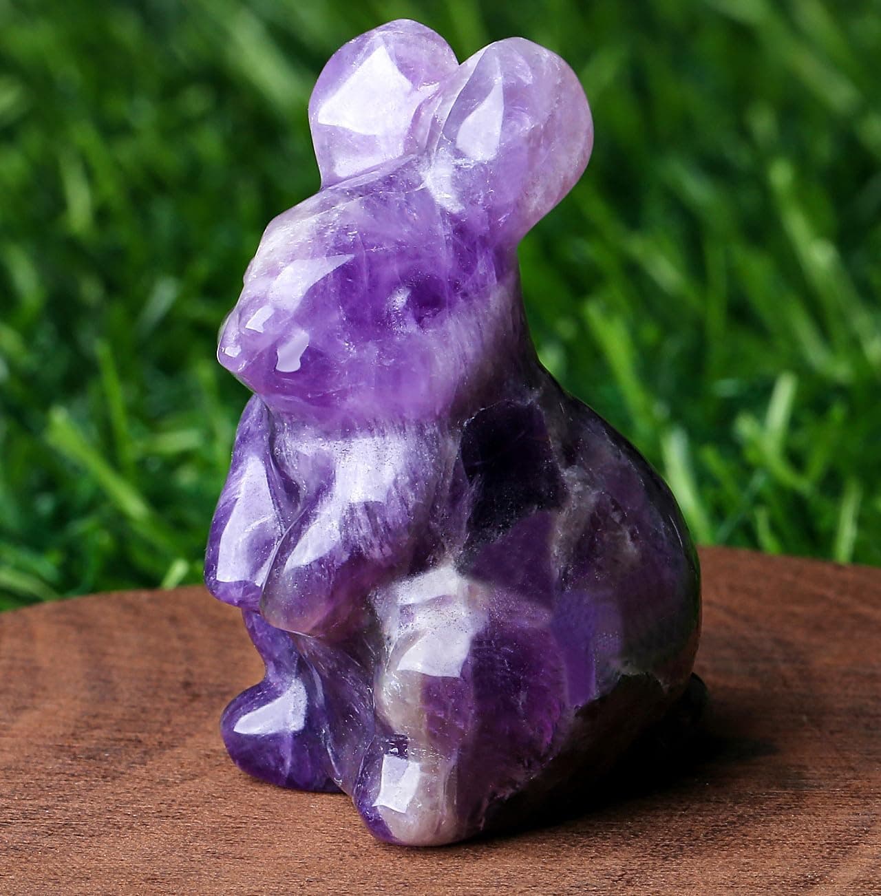 DUQGUHO Bunny Decor Easter Rabbit Decor Crystals Easter Gifts Decoration Bunny Statue Amethyst Crystals Figurines Bunny 1.5’’ : Home &amp; Kitchen — Easter Gifts gift idea