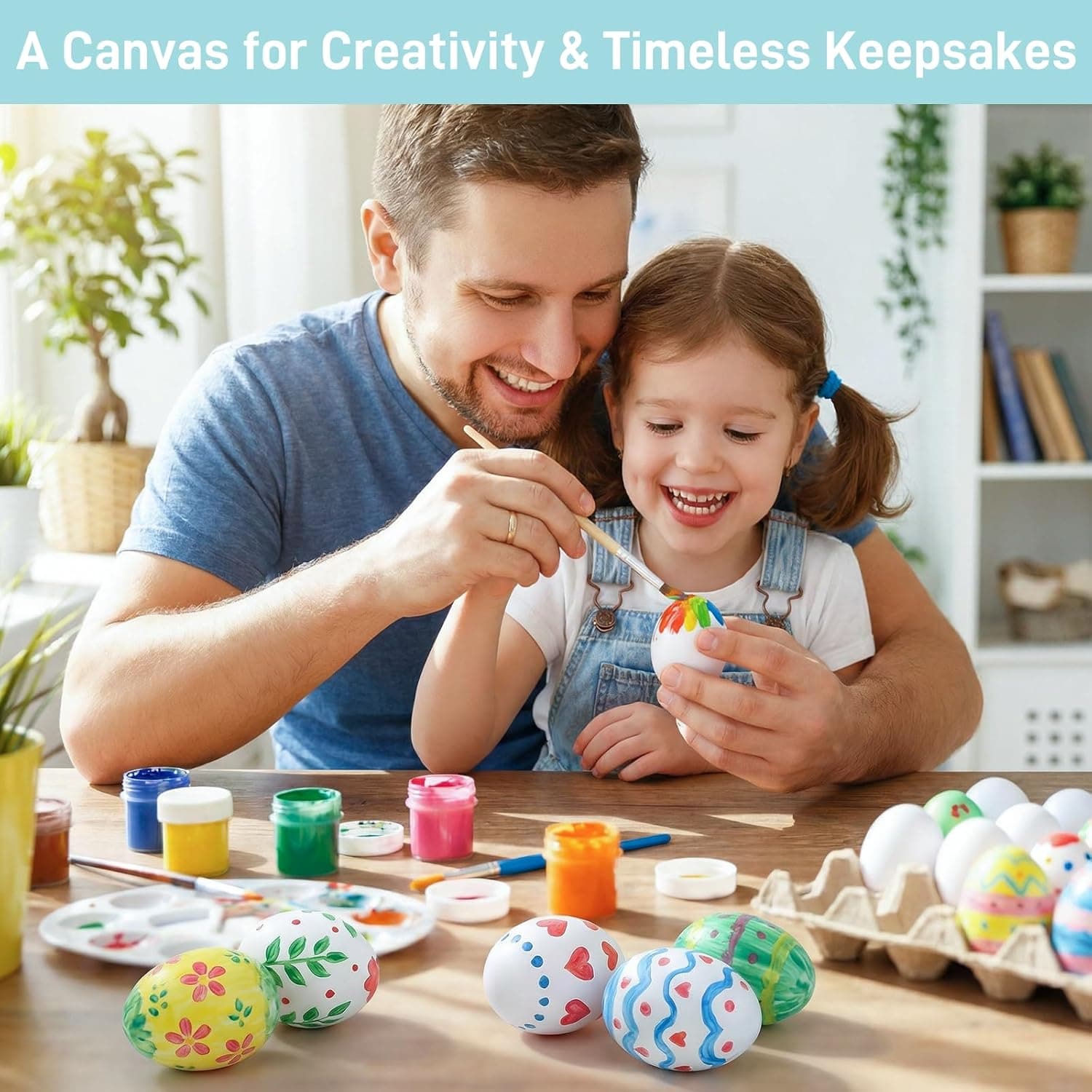 SallyFashion 30 PCS White Plastic Eggs thumbnail 2