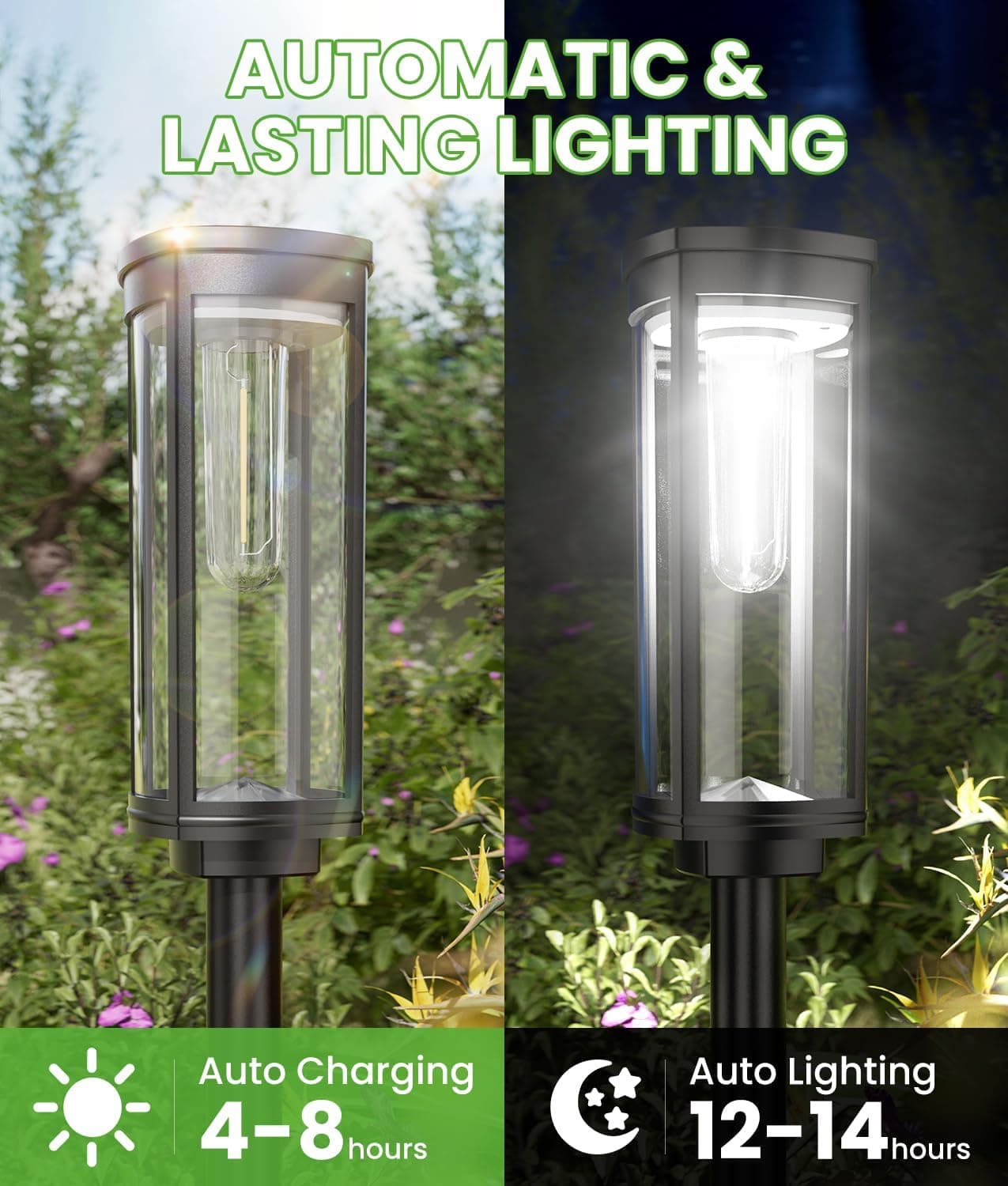 BITPOTT Bright Solar Pathway Lights Outdoor - 8 Pack thumbnail 5