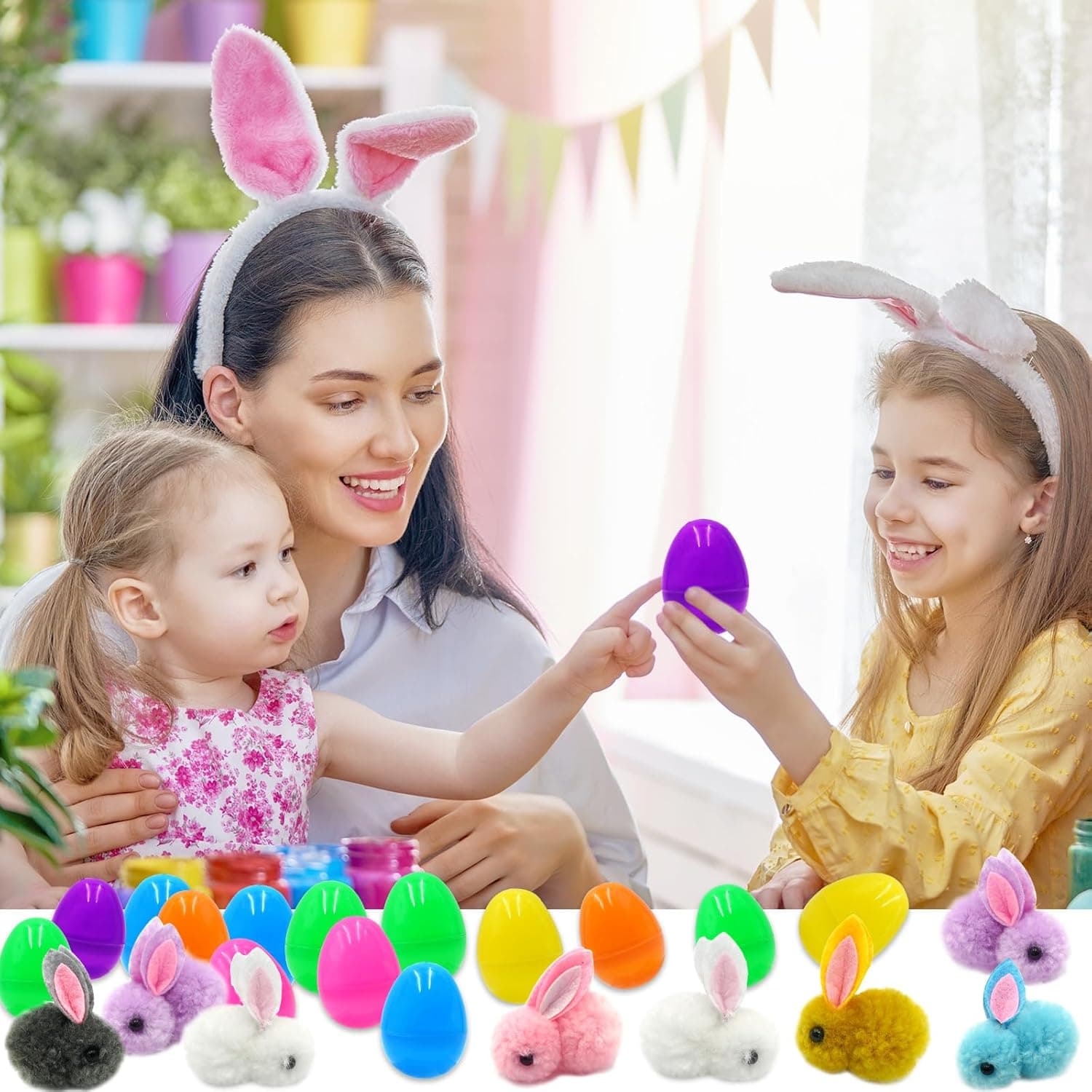 24 Pack Easter Egg Fillers Plush Bunny Toys thumbnail 5