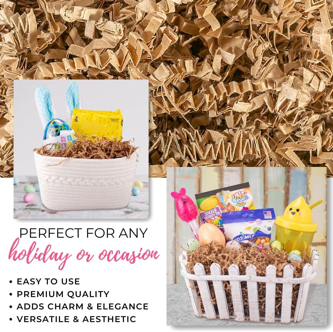 MagicWater Crinkle Cut Paper for Gift Baskets - 10 lb Kraft thumbnail 2