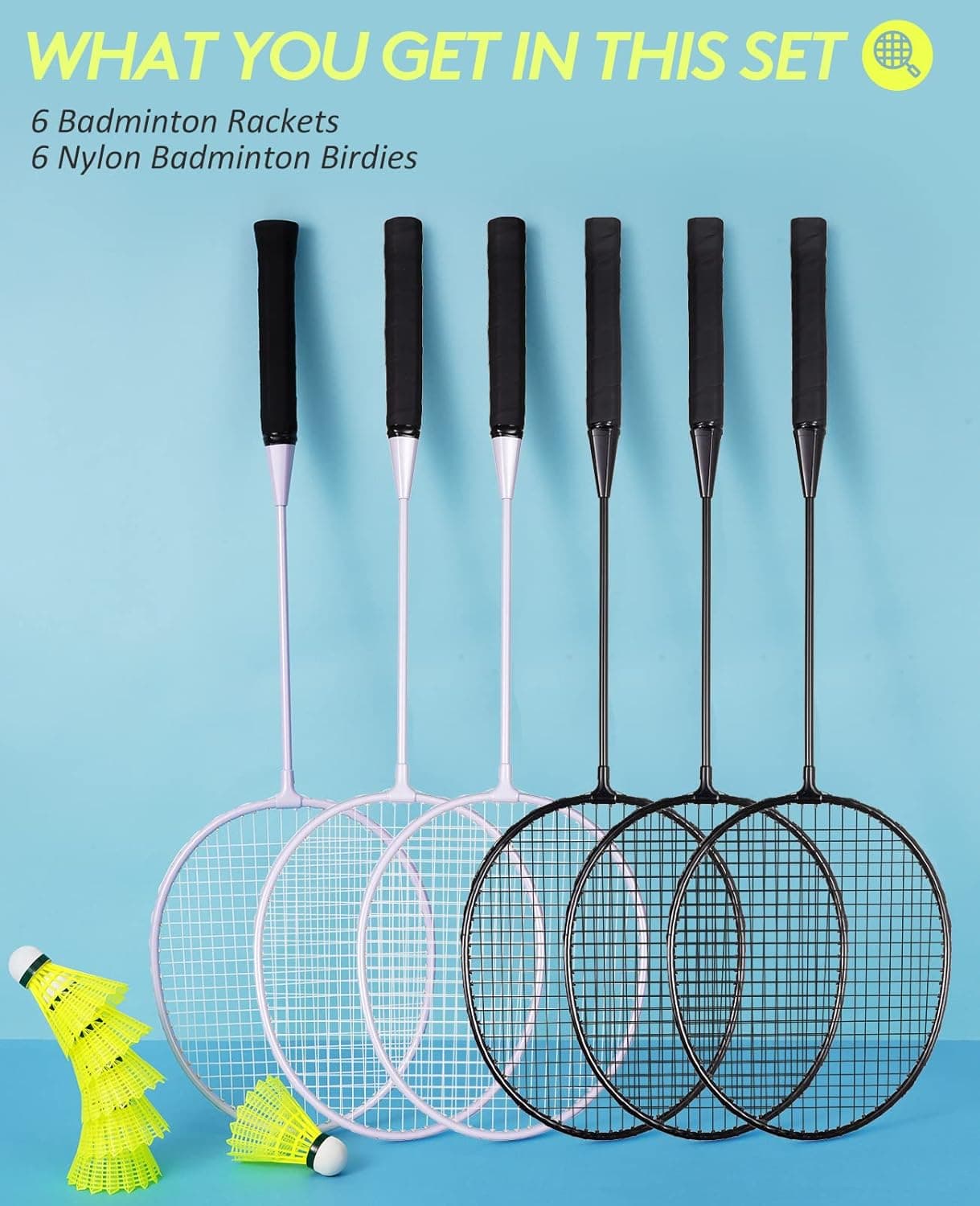 AboveGenius Badminton Rackets Set of 6 thumbnail 2