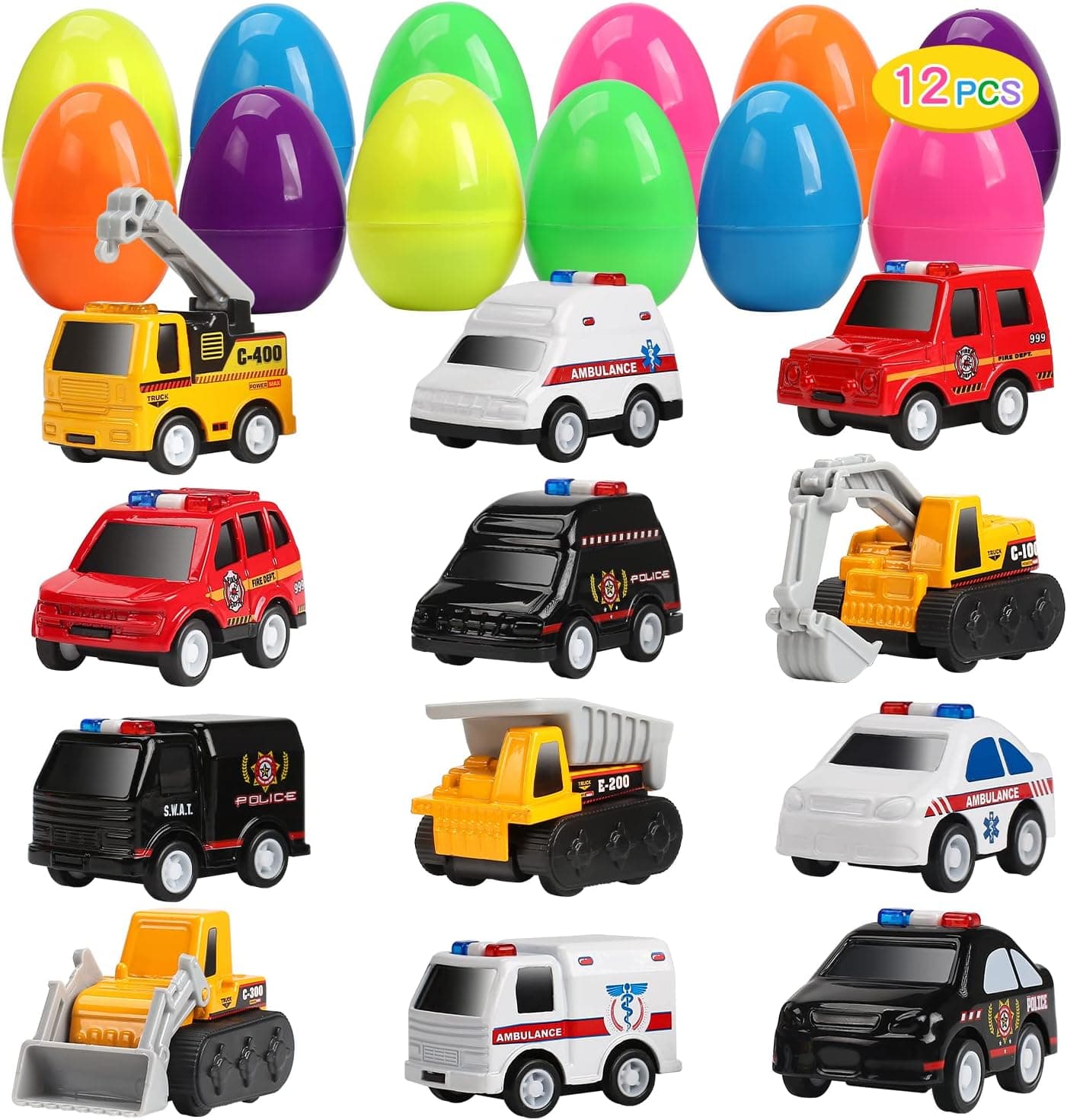 Easter Basket Stuffers for Kids: 12-Pack Eggs