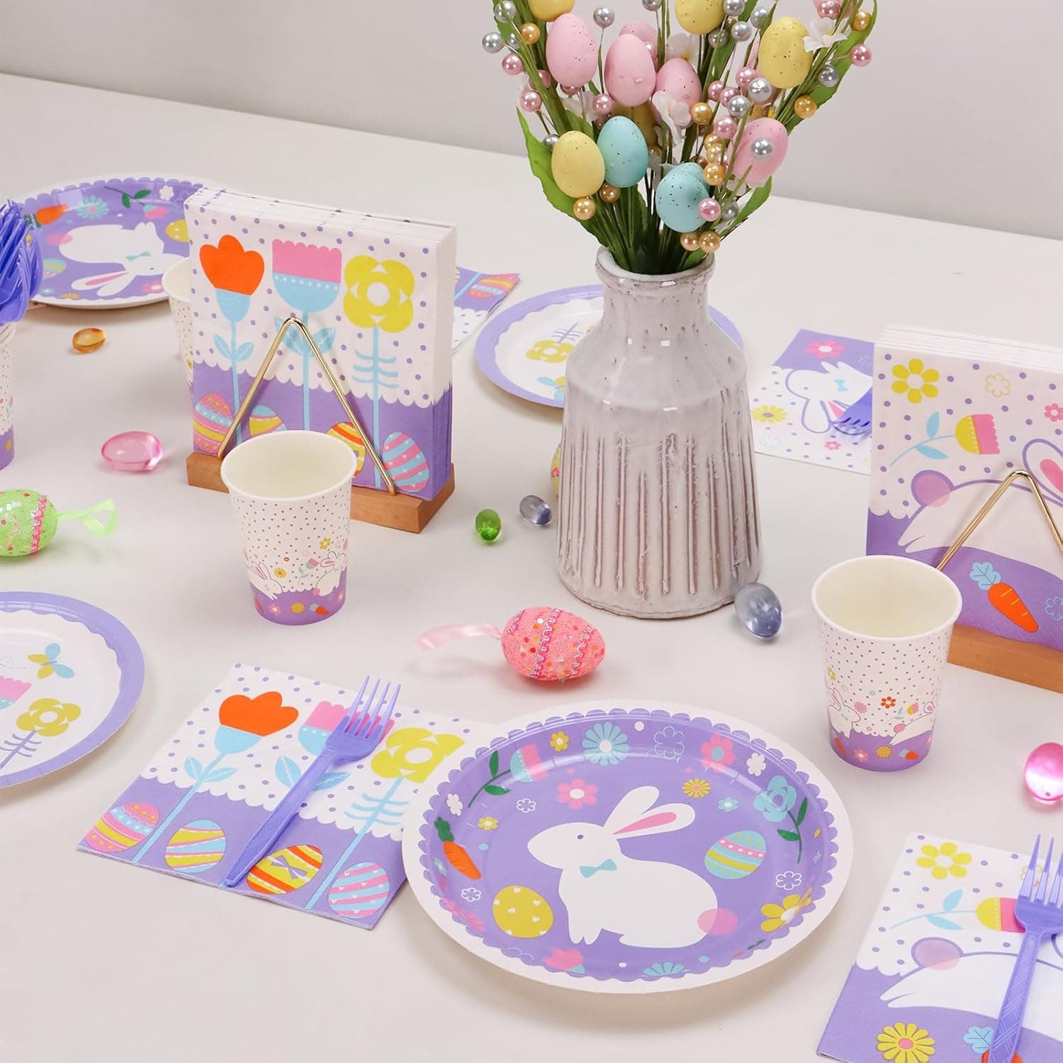 Bunny Hop Easter Party Disposable Tableware Set for 24 thumbnail 5