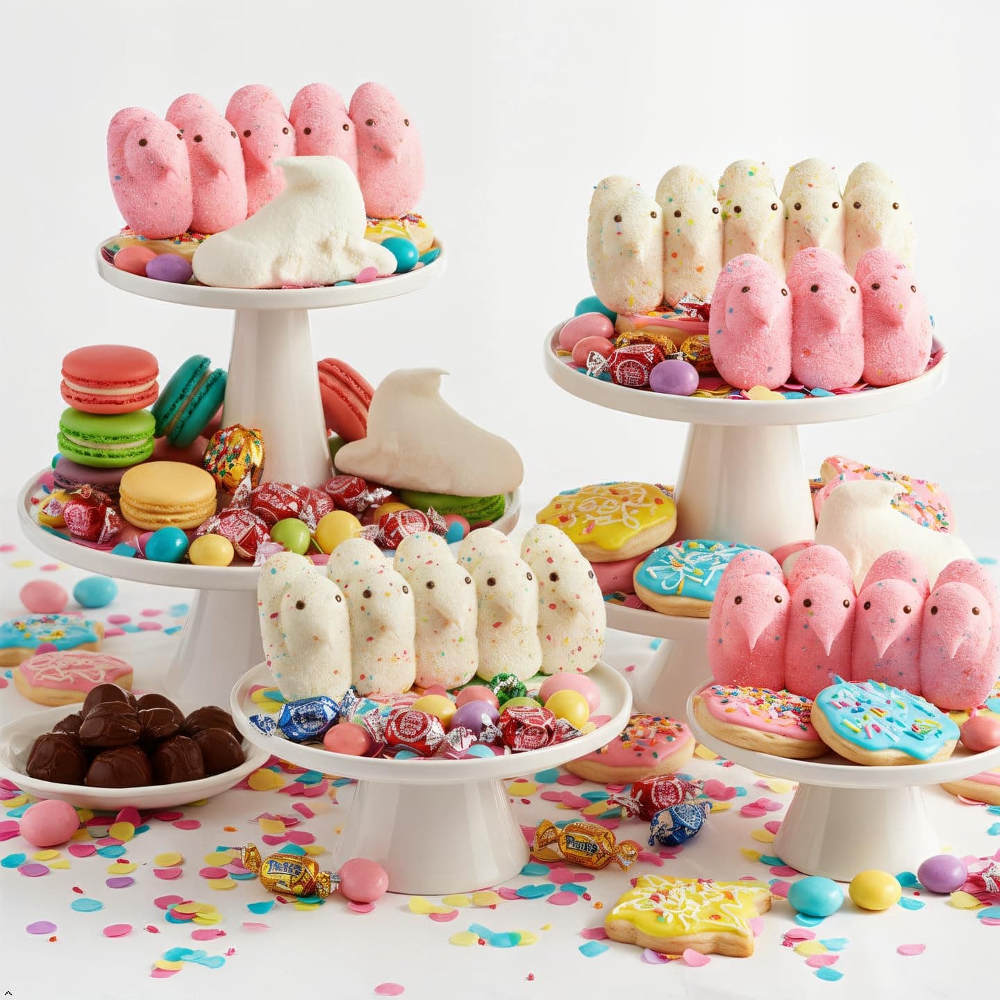 PEEPS Easter Marshmallow Candy Variety Pack, Flavored Marshmallow Chicks, Cotton Candy, Party Cake, Frosted Strawberry Tarts &amp; Rice Krispies Treats, Pack of 4, 10ct Each (40 Chicks Total) : Grocery &amp; Gourmet Food thumbnail 2