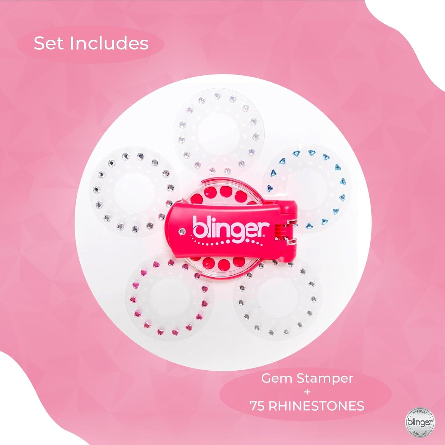 blinger® Diamond Collection Starter Set | Gem Stamper &amp; 75 Rhinestones | Instantly Add Sparkle to Your Hair | Simply Load, Click, Bling® | Bedazzler Kit for Hair, Clothes &amp; Crafts (Dreams) : Toys &amp; Games thumbnail 5