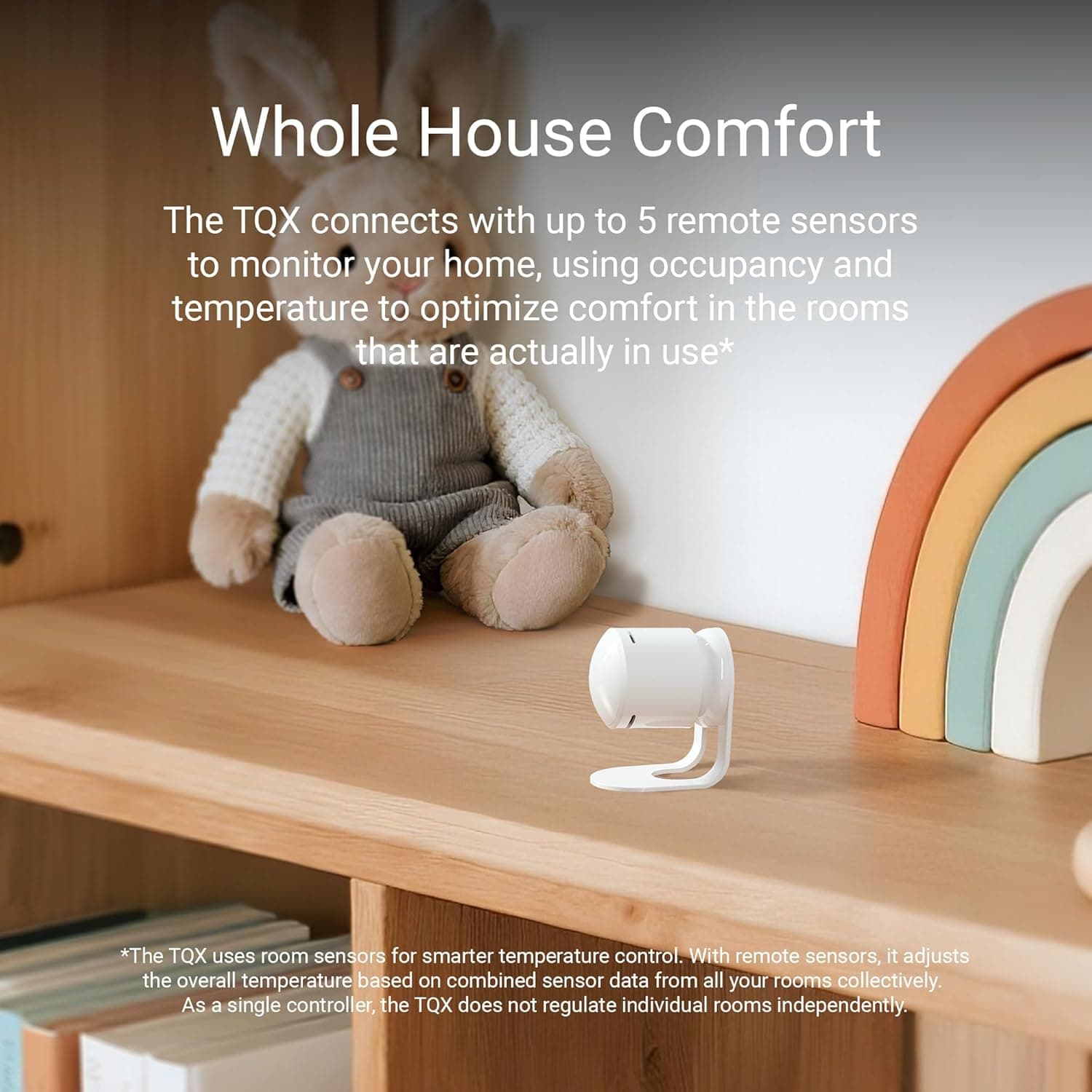 Lux TQX Thermostat with Remote Sensor, WiFi Thermostat Works with Matter, Alexa, Apple Home, Google, App &amp; Voice Control, Programmable Smart Thermostat, C-Wire and wall Plates Included - Amazon.com thumbnail 5