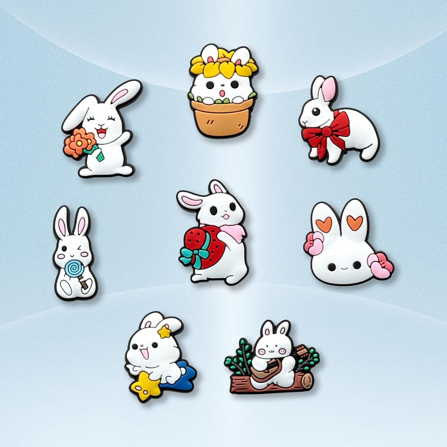 16Pcs Bunny Shoe Charms for Croc Clog Sandals Bracelets Decoration : Clothing, Shoes &amp; Jewelry thumbnail 4