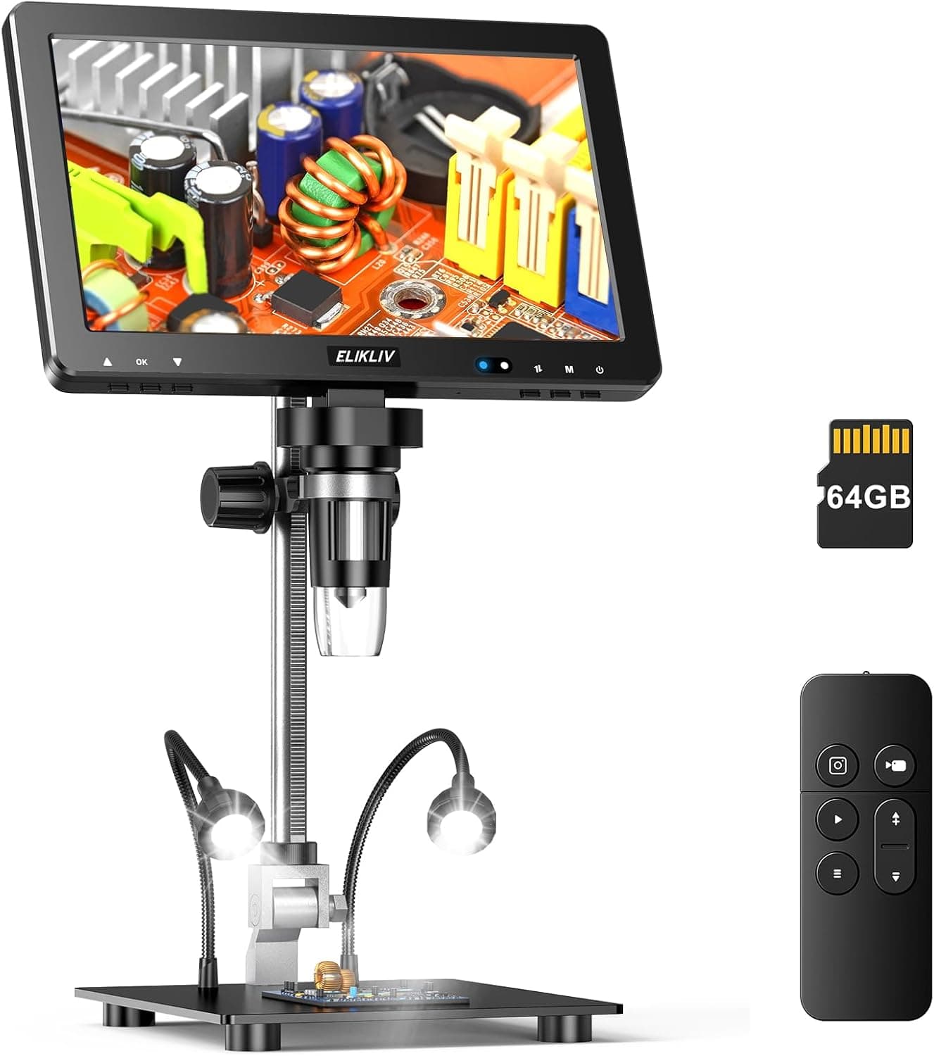 Elikliv EDM9 Max Digital Microscope - 20MP 10.1" 1500X HD with HDMI — Easter Gifts gift idea