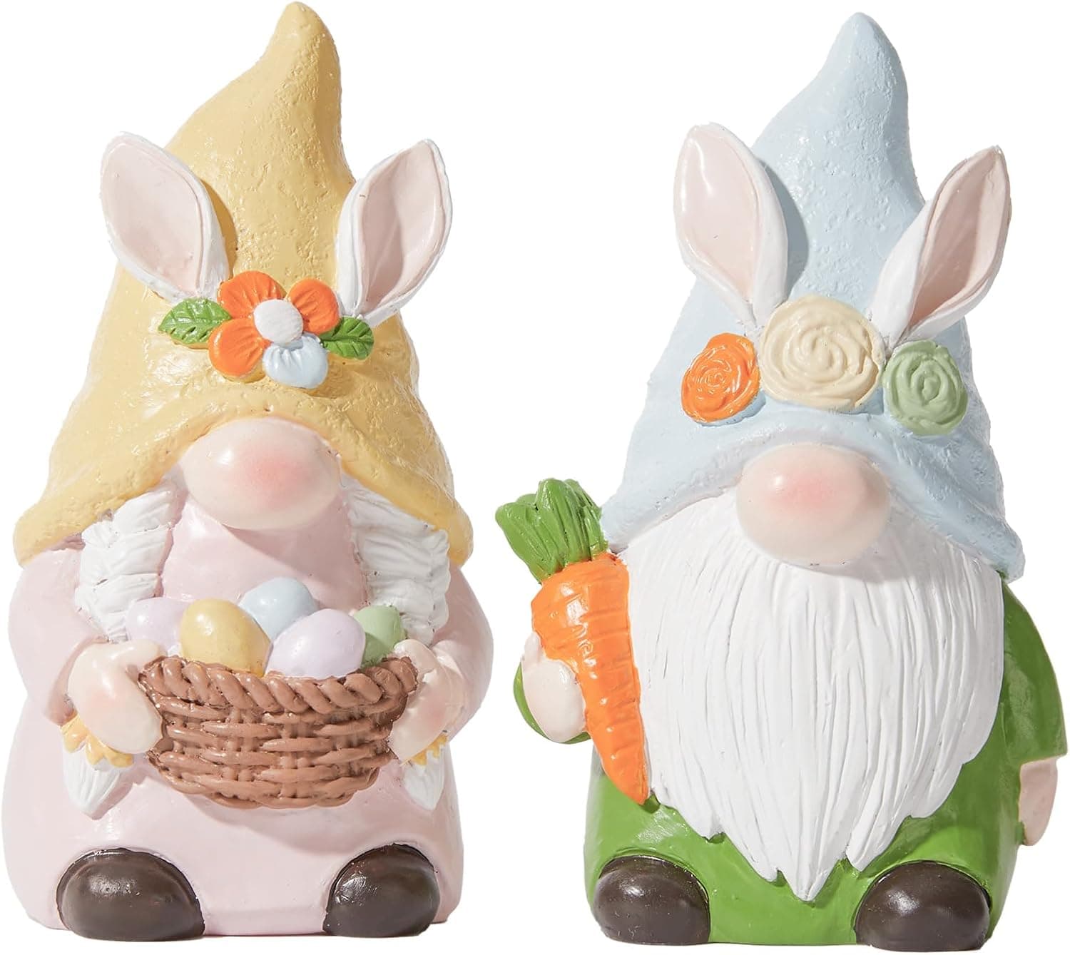 Easter Gnomes Bunny Figurines Set - Resin Rabbit-Eared Decor — Spring Gift Ideas gift idea