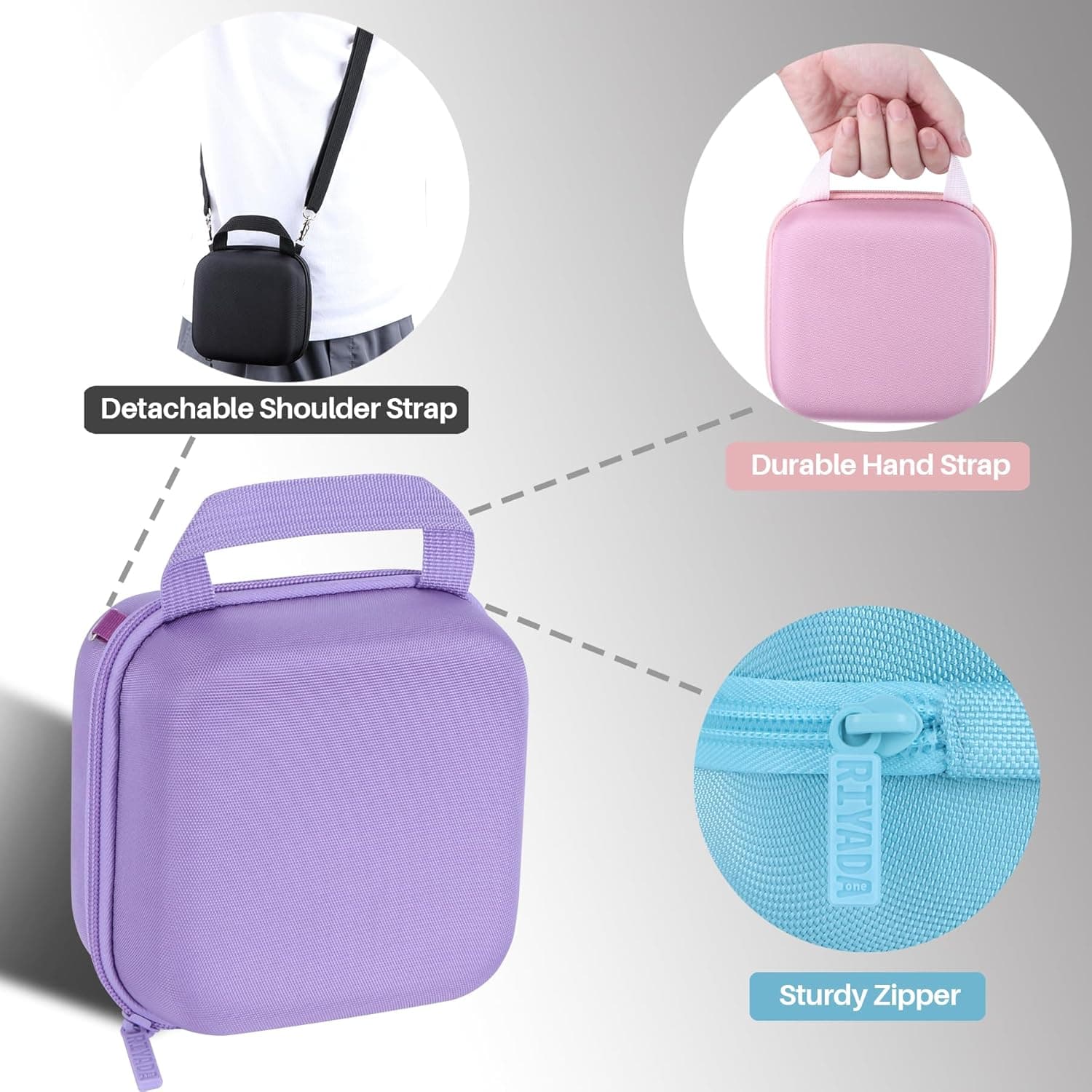 RIYADAone Hard Case Replacement for Fujifilm Instax Mini 12/11 Instant Camera in Blush Pink thumbnail 5