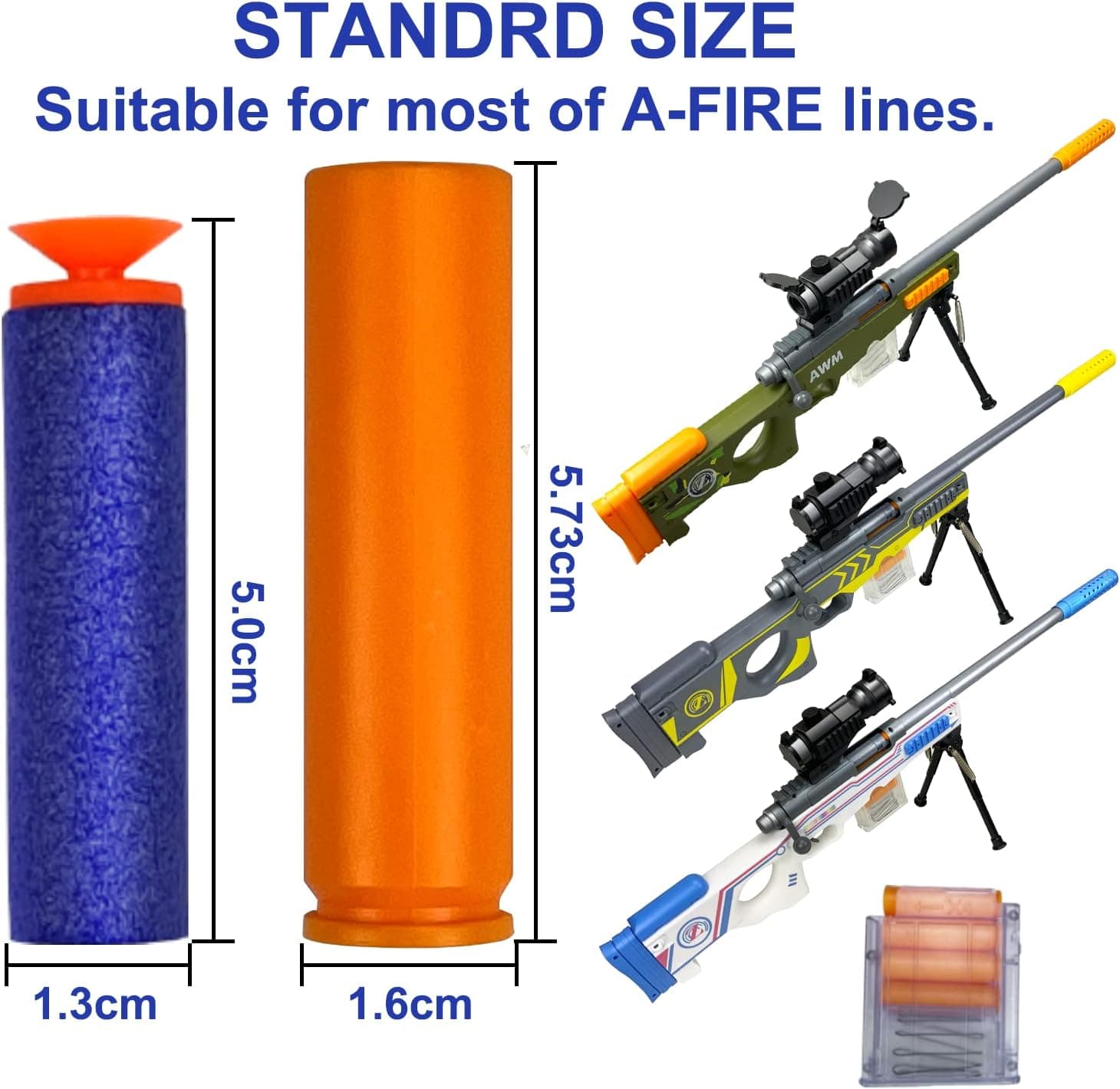 AGM MASTECH Ejectable Soft Bullet Shells 50-Pack for AWM Guns thumbnail 2